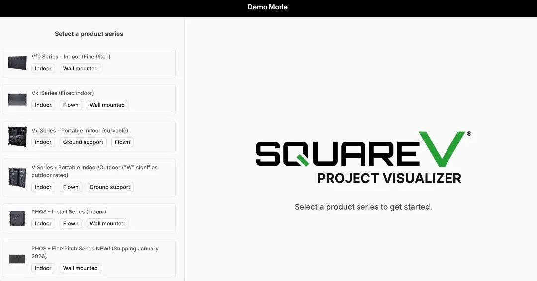 ✨ Ready to plan your perfect LED video wall? ✨ 

Our Project Visualizer lets you configure LED wall layouts using real product series and instantly see technical specs like panel count, resolution, size, and power needs. 

Design with confidence by t