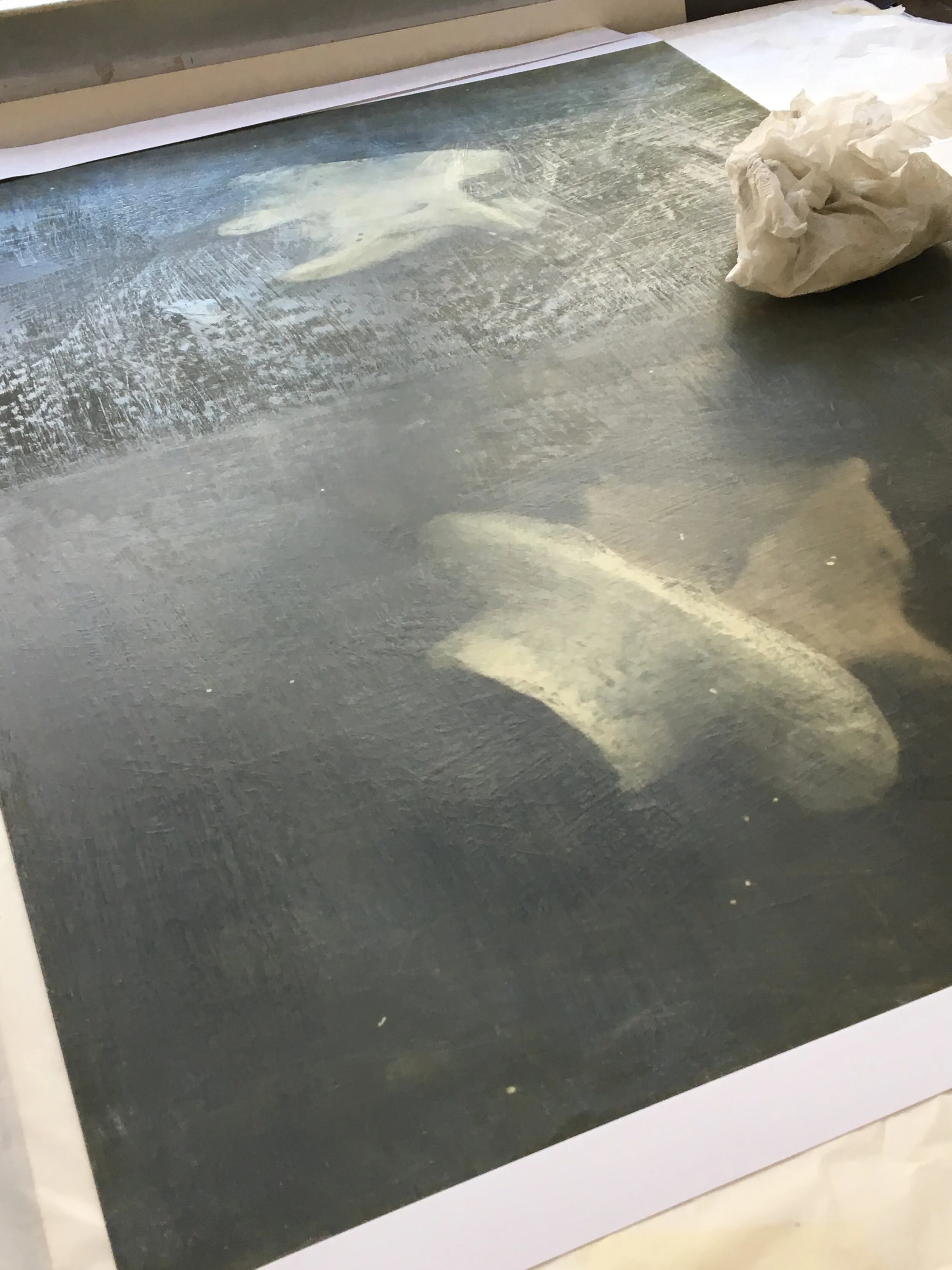 artist studio: process, work from nocturnals series