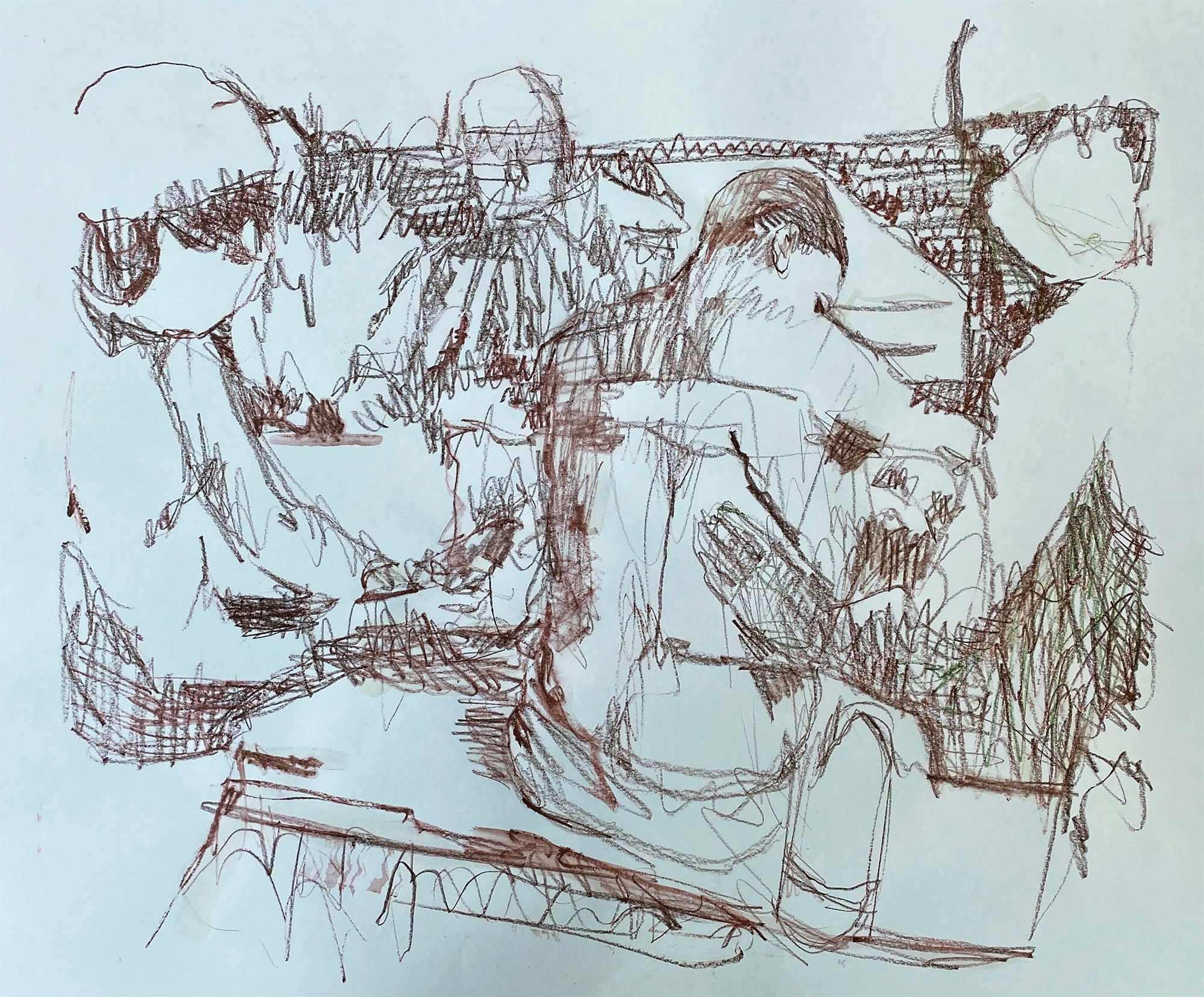 Field hospital, drawing study, 2020