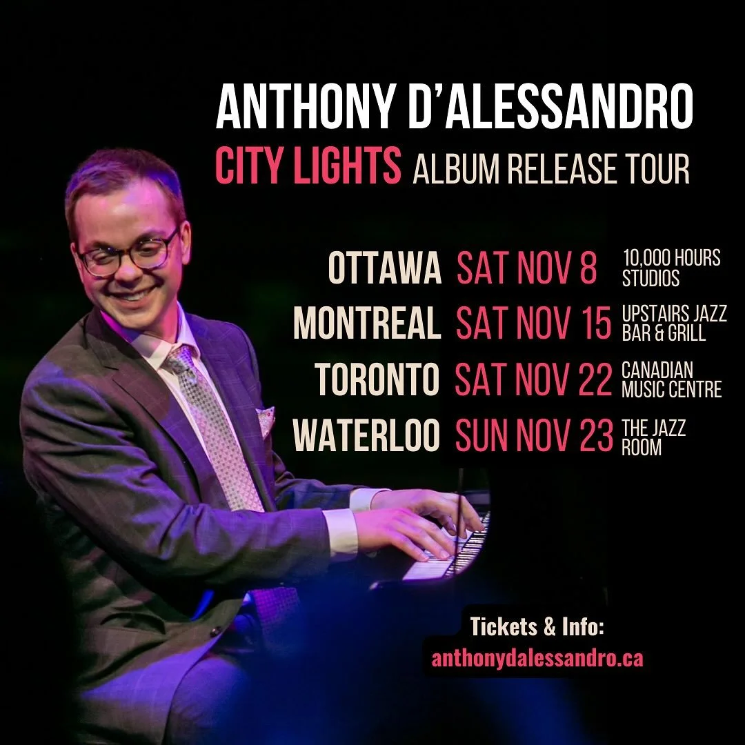 Announcing the CITY LIGHTS Album Release Tour! On Oct 24 I&rsquo;ll be releasing &lsquo;City Lights&rsquo; - my 2nd full length album - and will be celebrating throughout the month of November with release shows across Ontario and Quebec! 

I&rsquo;m