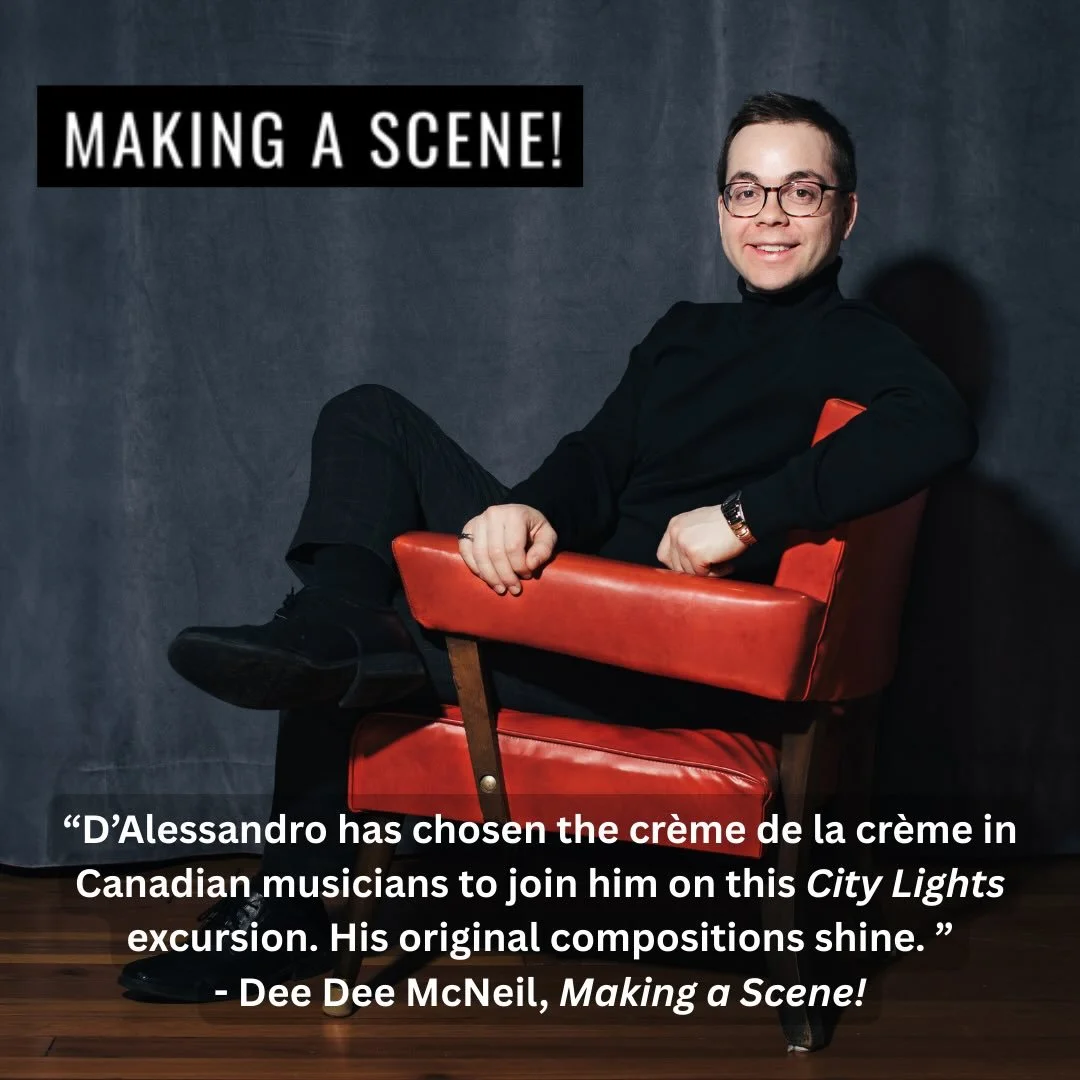 Thank you to @making.a.scene for another strong #CityLights review! 💿🎶

&ldquo;D&rsquo;Alessandro has chosen the cr&egrave;me de la cr&egrave;me in Canadian musicians to join him on this City Lights excursion. His original composition shine.&rdquo;