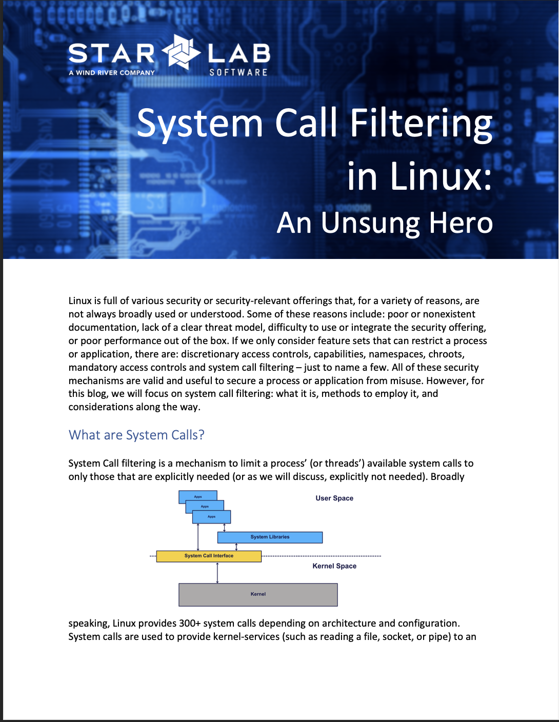 System Call Filtering in Linux: An Unsung Hero