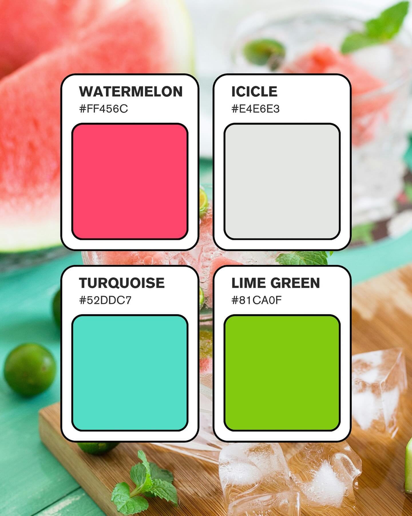 Summer is basically here in Arizona with these 90 degree days ☀️ 

I love bright colors and summer is perfect for it so here&rsquo;s some summer inspired color palettes! 

Which one is your fave? Let me know in the comments 👇🏻 

#summer #summervibe