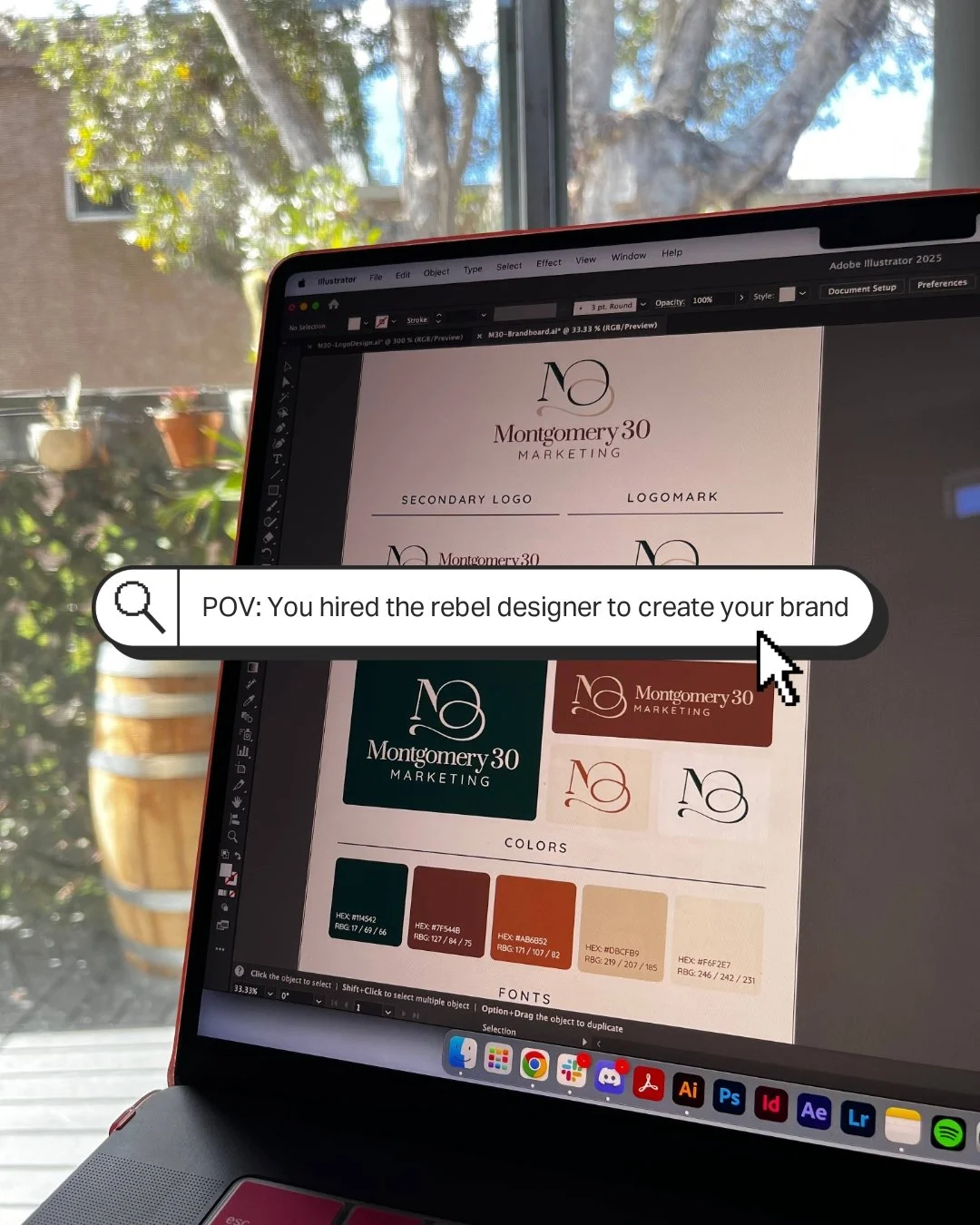 &quot;Rebel Branding&quot; isn't always bright colors and in your face graphics. 

I say it's more about how you're challenging the norms in your business. 

Montgomery 30 Marketing (M30) is all about helping businesses flourish by taking the stress 