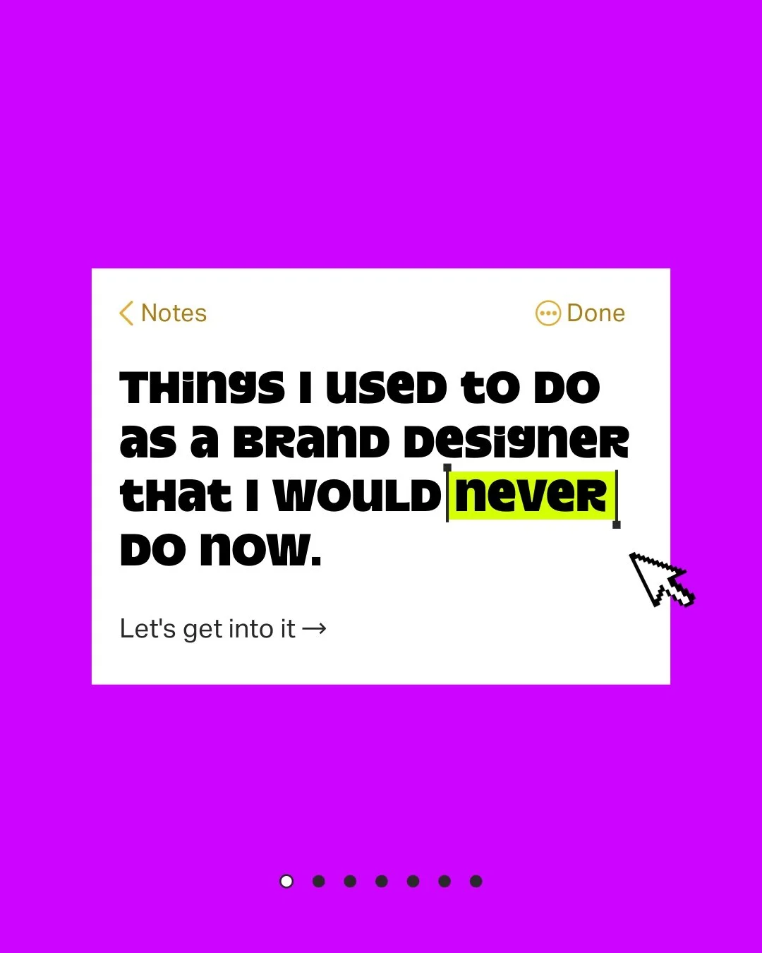 I just know that the designer I was in my 20s couldn't handle the designer I am in my 30s. 

Setting boundaries. Knowing your worth. Asking for things. All of these are ways to set yourself up for success and something I'm constantly working on and i