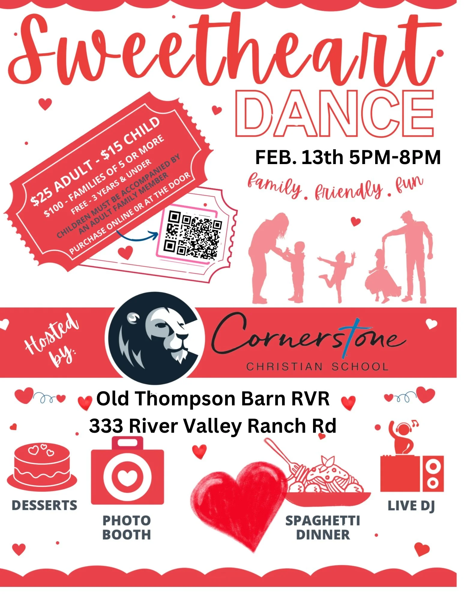 Family Sweetheart Dance - 1 Adult Reservation - $25.00