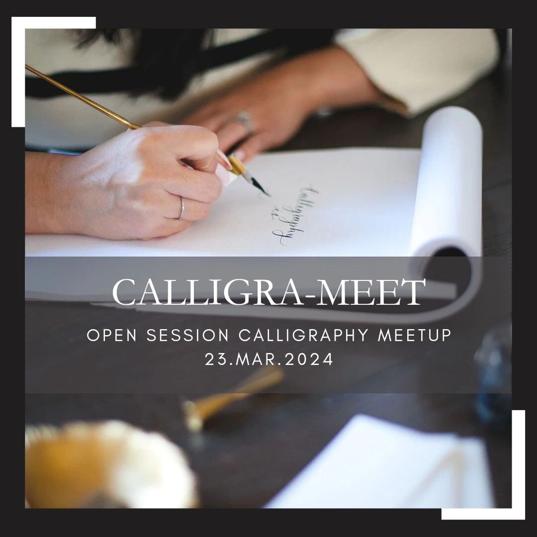 Calling all calligraphers in Massachusetts, this one is for you. Join me and my friend + fellow calligrapher, Adara from @adaramcalligraphy , at our first ever in-person calligrapher meetup.

I struggled with meeting other calligraphers and really lo