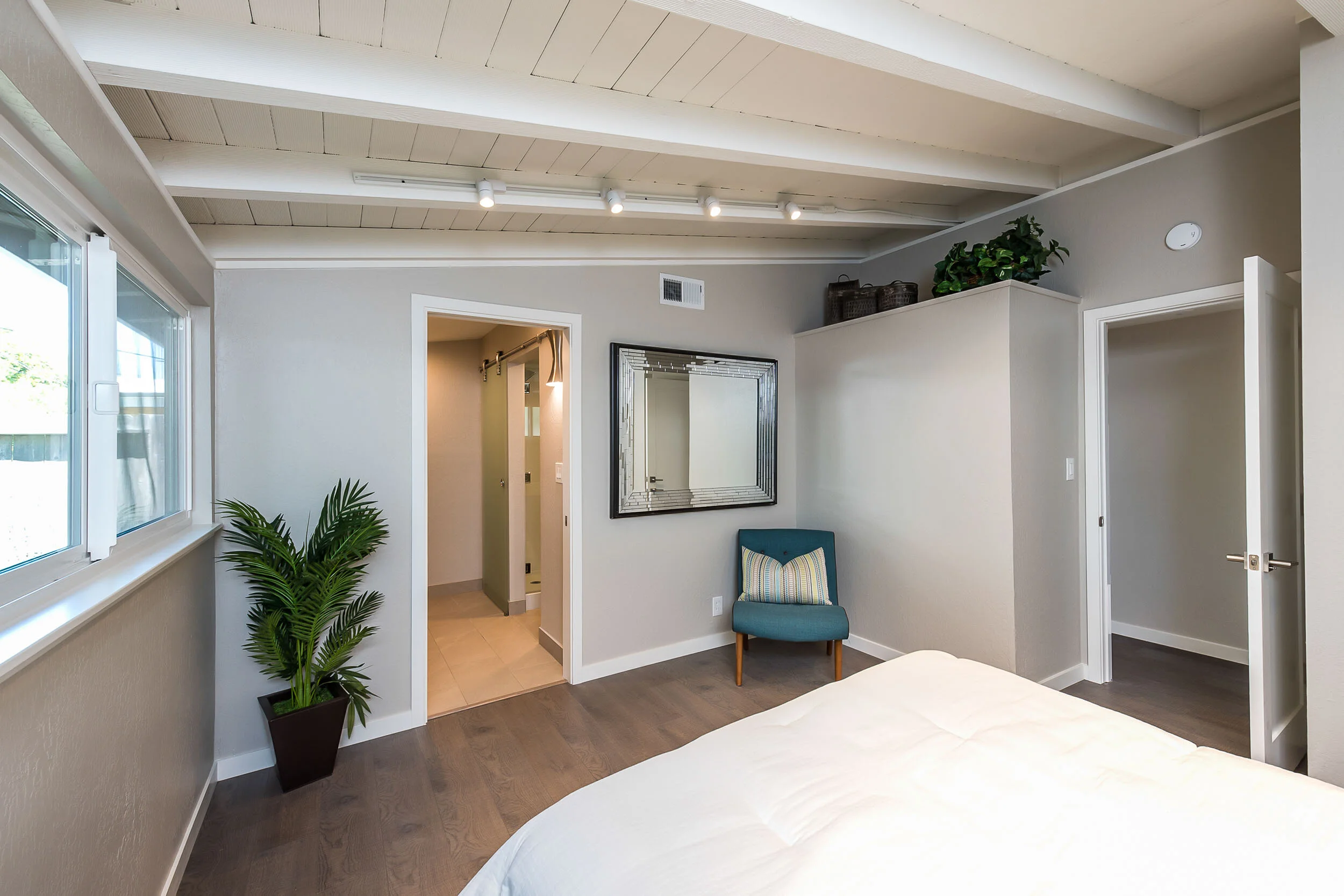 Master suite with new walk-in closet and upgraded bathroom