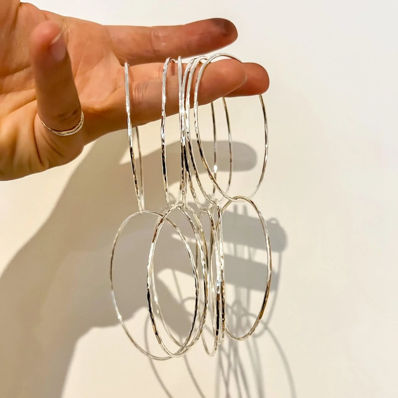 Hammered Link Bangle