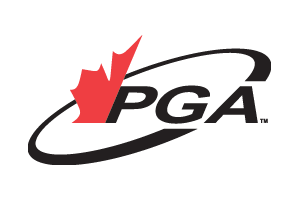 PGA logo with a red maple leaf and black text.