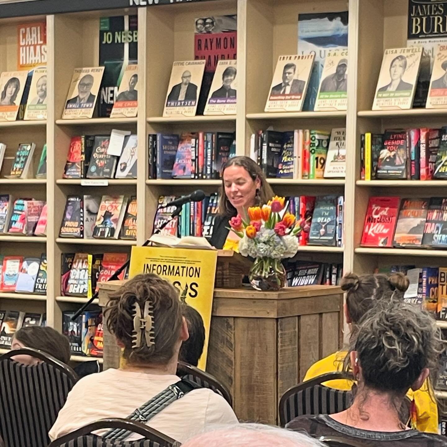 Well, I think we can say we successfully launched the heck out of Information Crisis with a full week+ of celebrations.

Looking out at a standing-room-only crowd(!) of family, friends, and strangers at @mcintyresbooks on Saturday, I was struck (and 