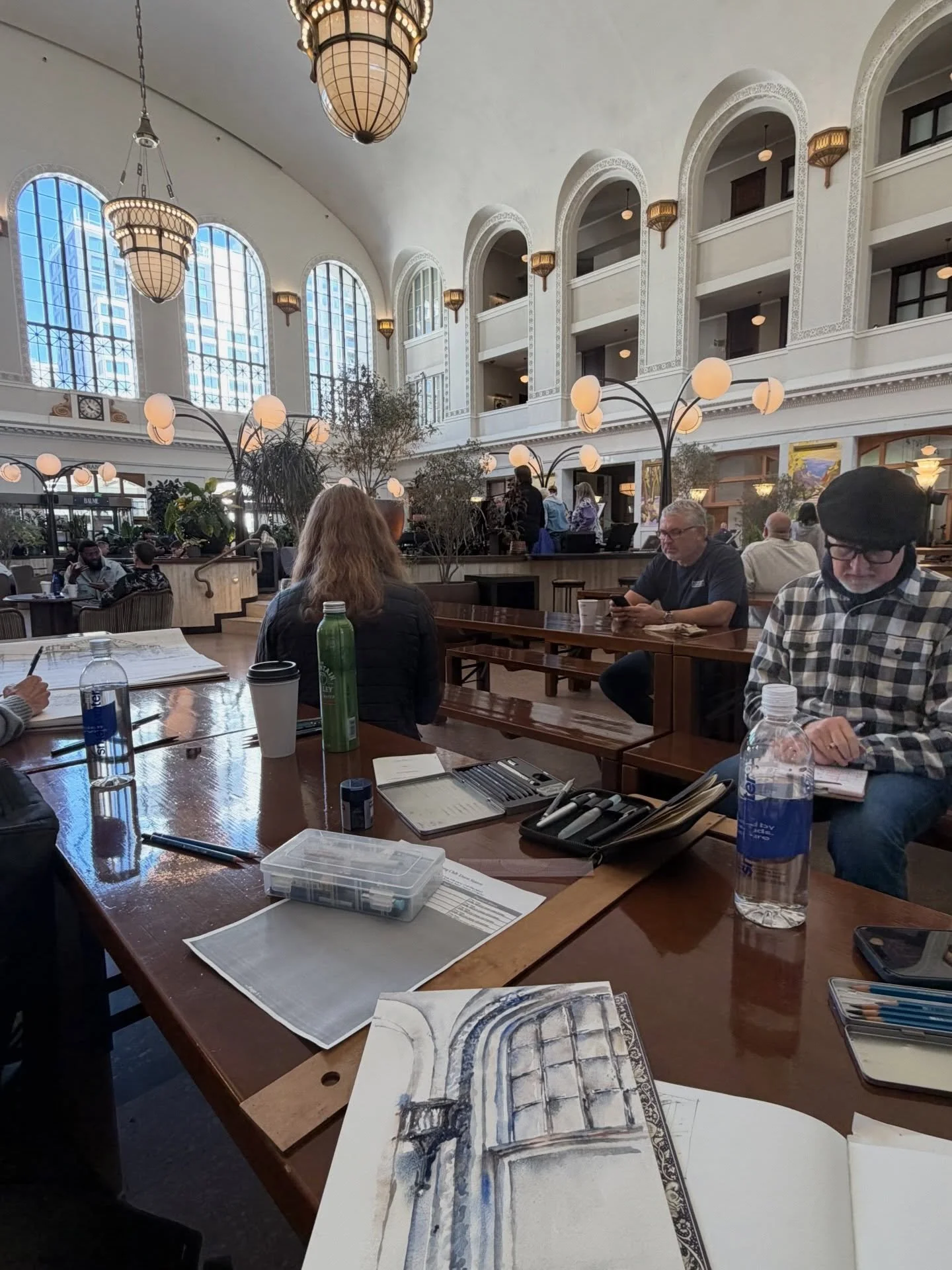 Great Sketching Club @ Union Station this weekend! Thank you to everyone who joined us on a snowy spring Colorado morning to admire and sketch the richly detailed and beautifully proportioned Beaux Arts building!

Stay tuned for details on the next S