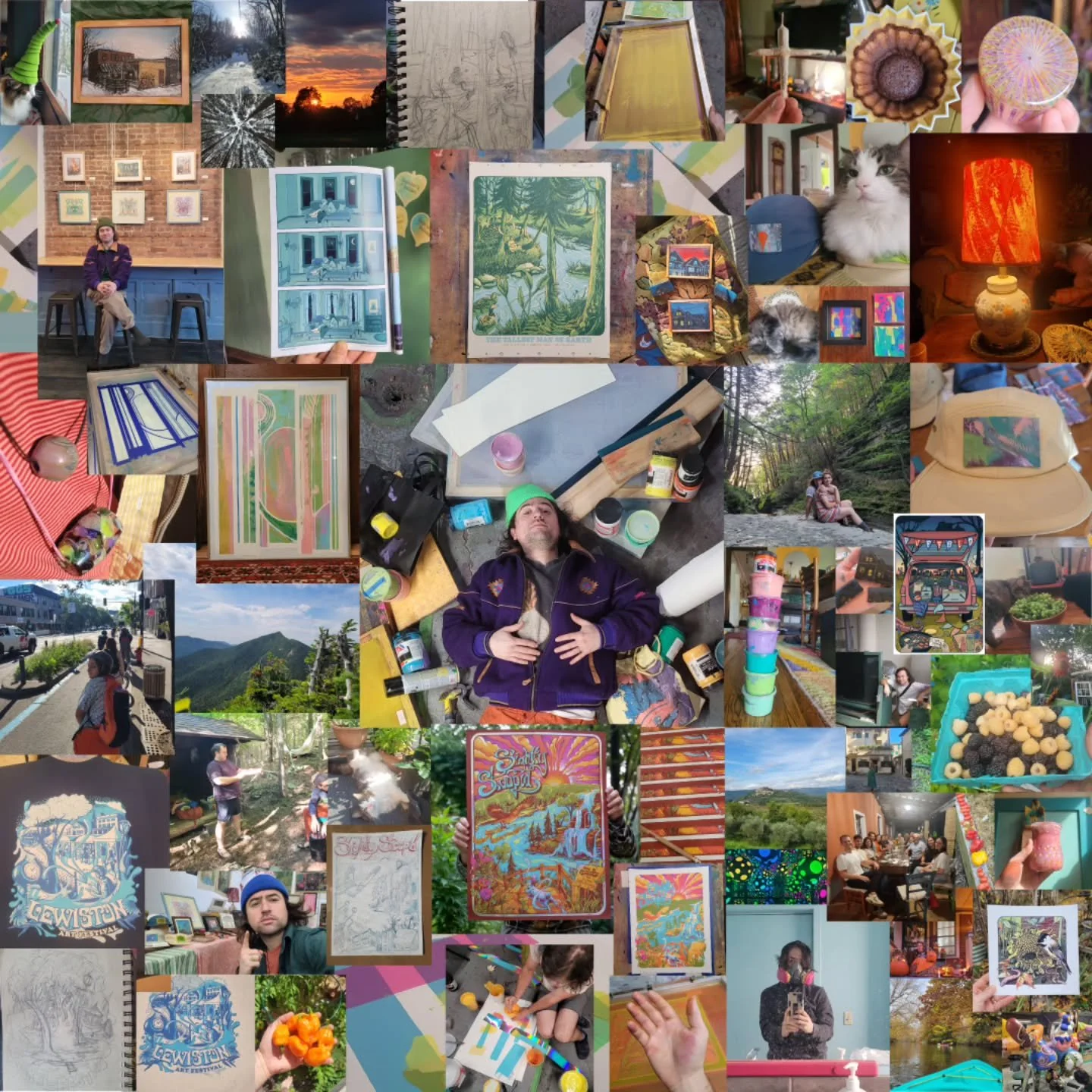 2025 was a wild ride, as every year kinda is. Had a lot of down downs and a lot of uppity ups. New milestones including some custom gig poster work for some of my favorite musicians - sketching and painting more, learning new techniques, and hiking t