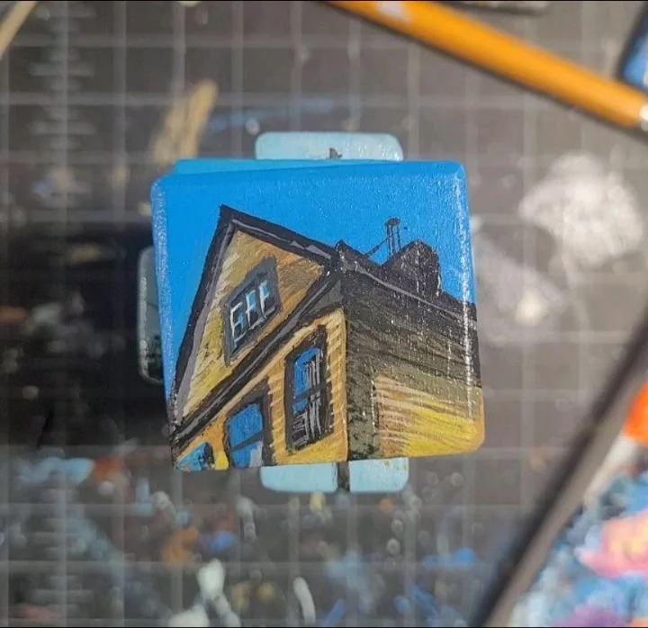 🧲 mini acrylic magnets! 
Cut sanded wood painted with acrylic, sealed up and backed with a super strong magnet... these are no joke. Not your average magnet, you'll be holding up cards, sheets on sheets of papers, you name it
Some imagery from aroun