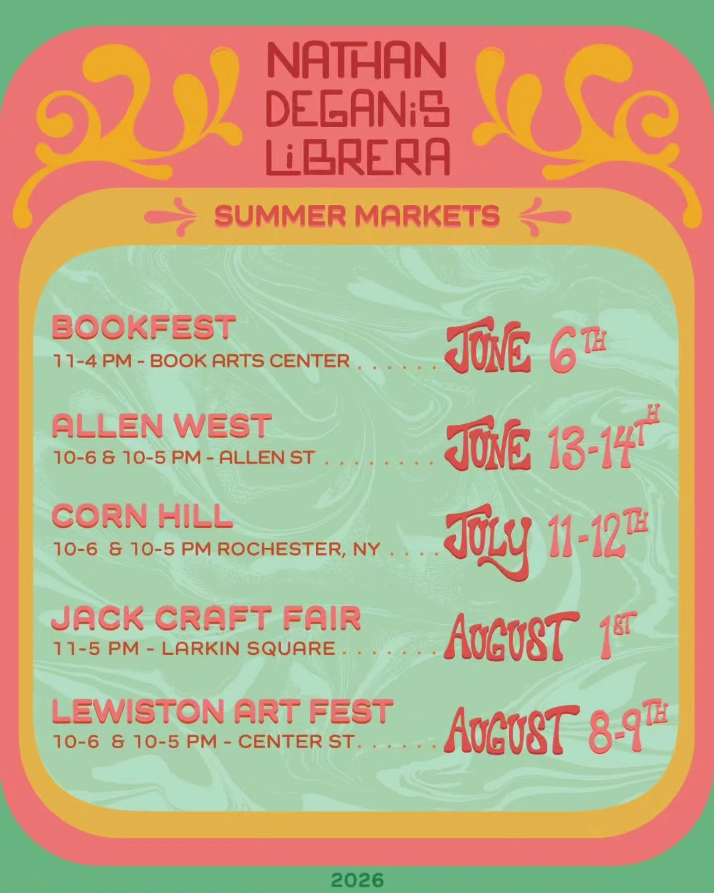 Wishing on good weather friends food and as always bringing the good vibes ✨️

Hope to see you at one of these shows this summer!