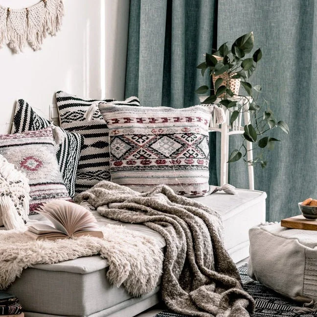 small green cushions