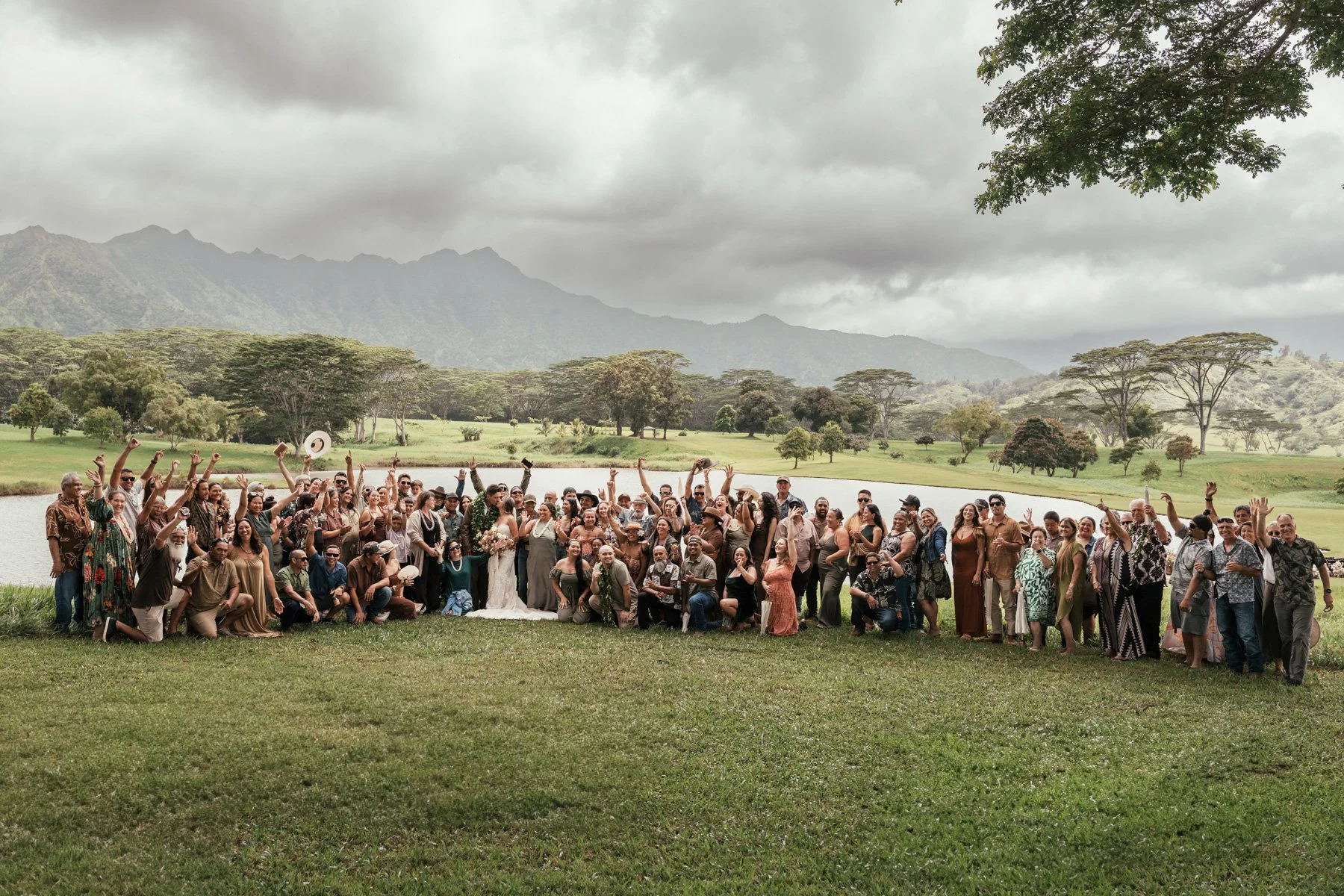 Wedding photography on the North Shore of Kauai. Kilauea waterfall is the perfect place for a small wedding and elopement photography in Hawaii for the romantic and adventurous couple with its gorgeous jungle scenes and a beautiful waterfall that cap