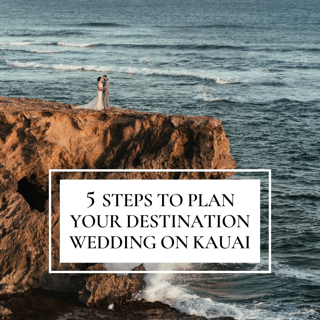 Your Kauai wedding awaits, but navigating the planning journey can feel daunting.

From scouting ceremony locations to coordinating with local vendors, this guide offers practical tips to help you thoughtfully plan your destination wedding on Kauai ?