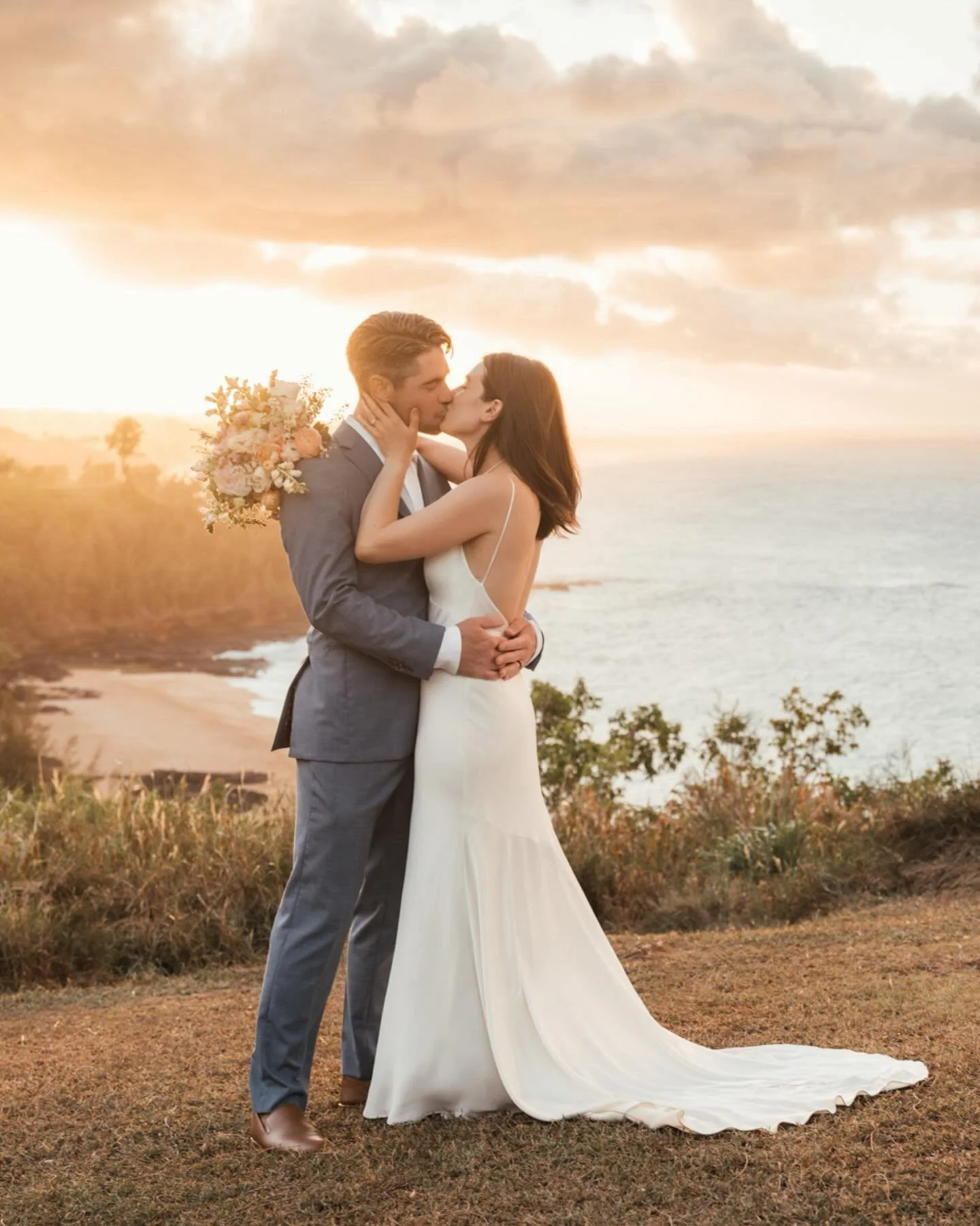 A beautiful, small, intimate wedding along the cliffs on the North Shore of Kauai.