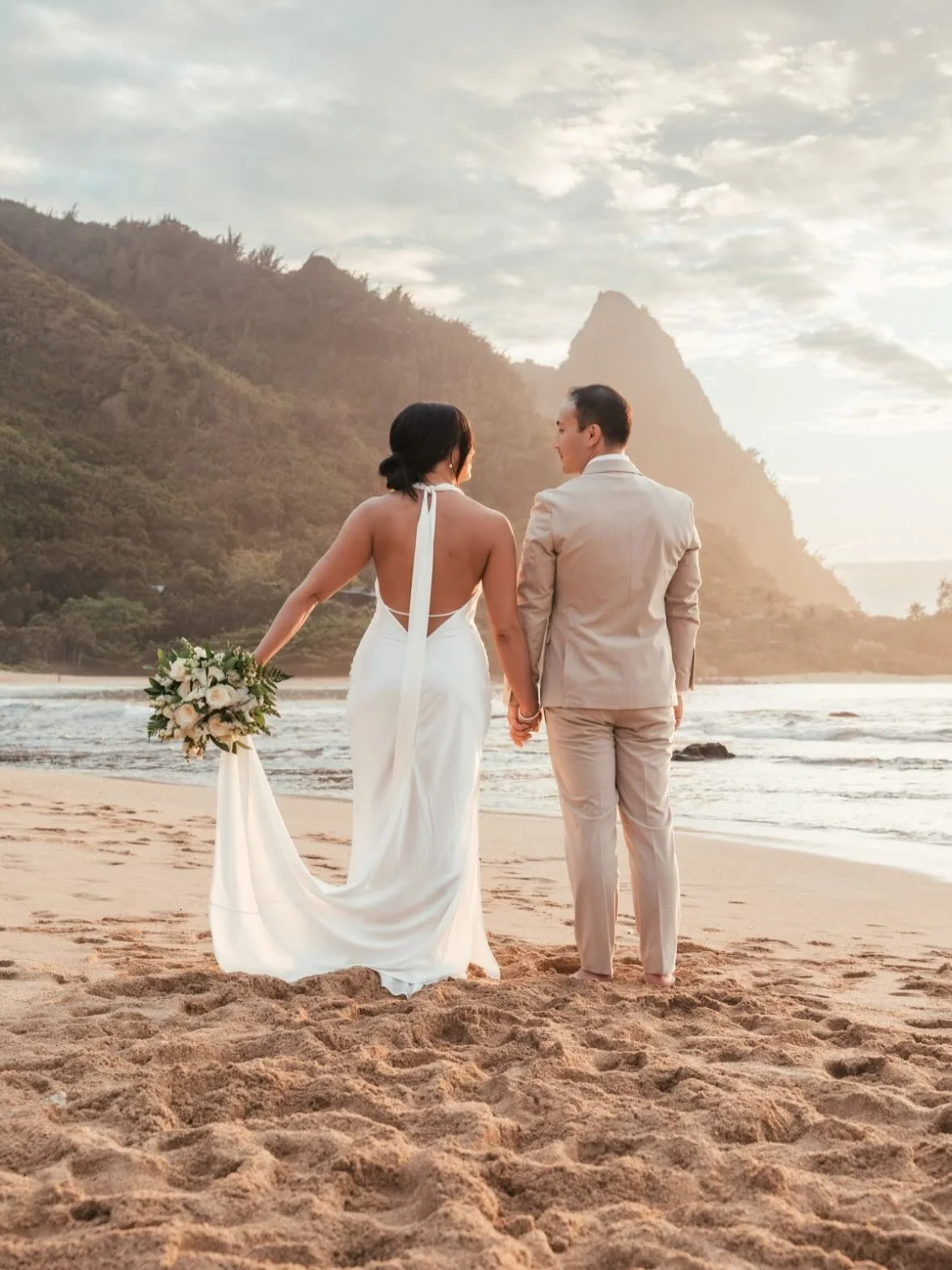 Sean &amp; Stephanie ~ moments captured in the reflections of the water in haena &hellip;