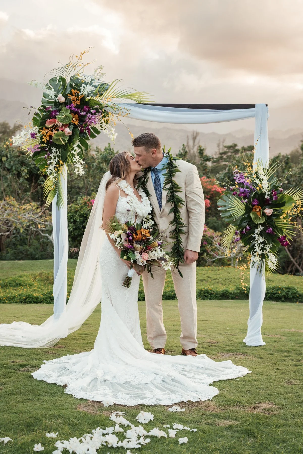 Bride and groom wedding ceremony