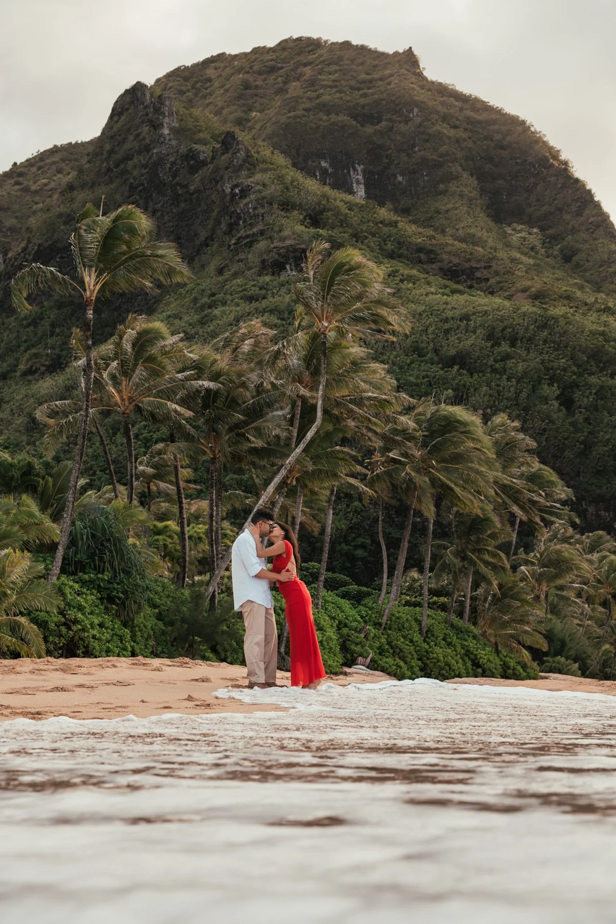 portraits of newly engaged couple