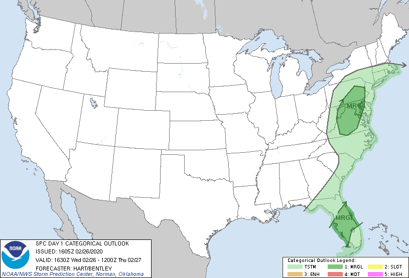 Storms still on track for Mid-Atlantic this evening