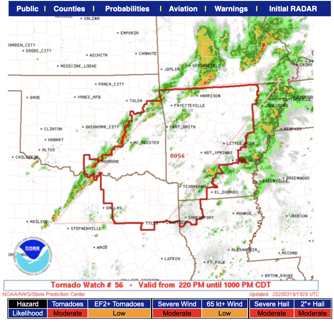 Tornado Watch Issued