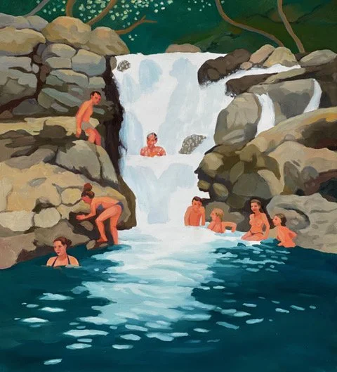 Jill Kerwick, Waterfall, oil on canvas, 20 x 18 inches, 2026 - $2,920