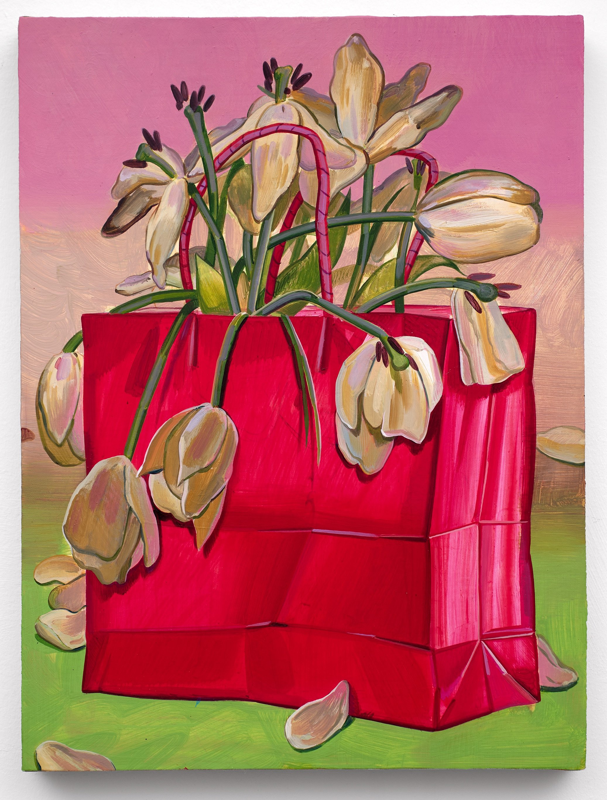 Jeremy Sorese, "Gift Bag", 16 x 12 inches, acrylic on canvas-wrapped panel, 2024