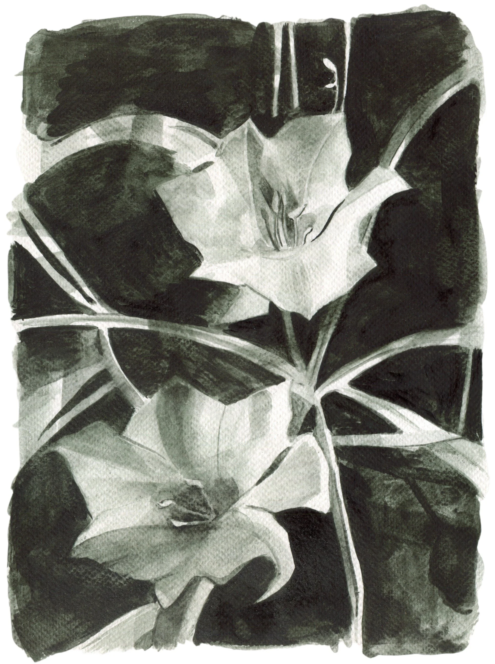 Logan T. Sibrel, “Bokhara”, Gouache on paper, 12 x 9 inches, 2025 