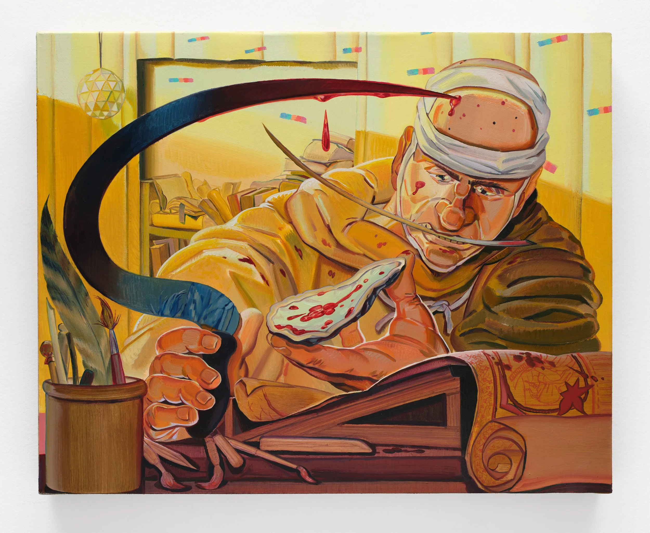 "Sickle", Oil on linen-wrapped panel, 24 x 16 inches, 2026