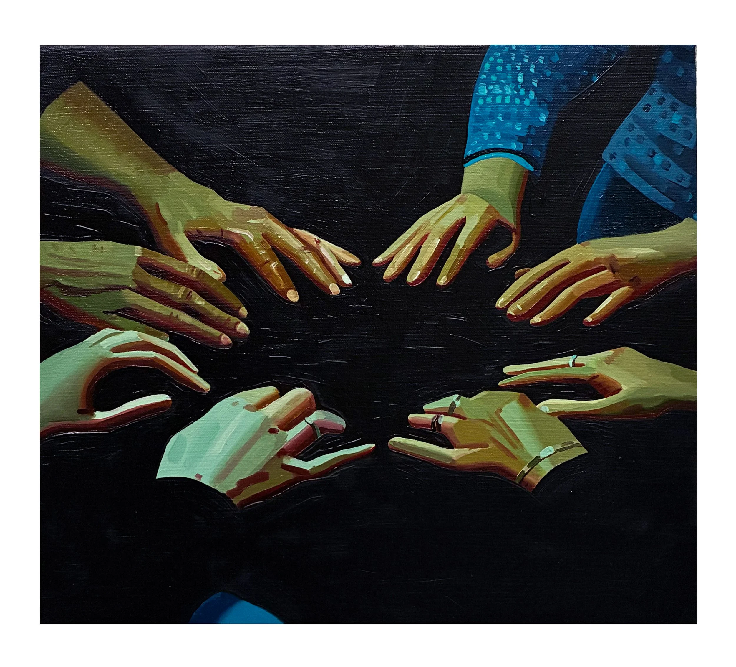 "Untitled (Coven)", oil on canvas, 14 x 16 inches, 2026