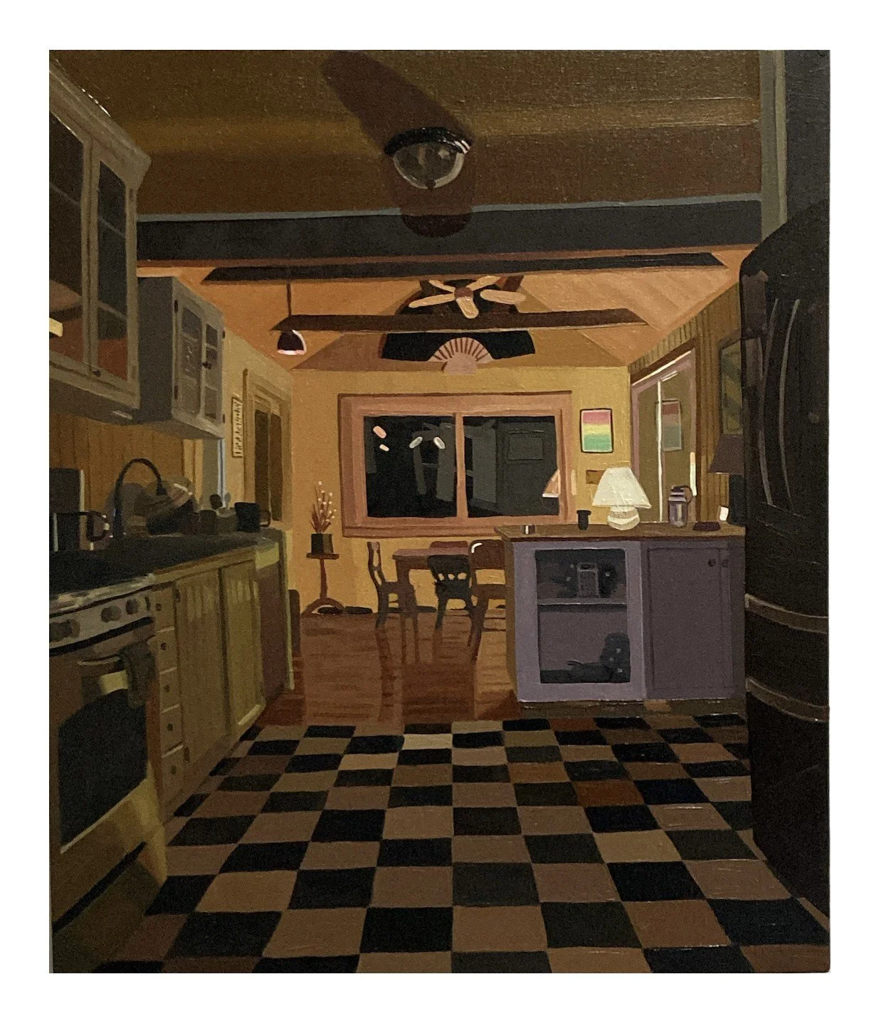 "Midnight at the Zany Daisy", oil on canvas, 24 x 20 inches, 2024
