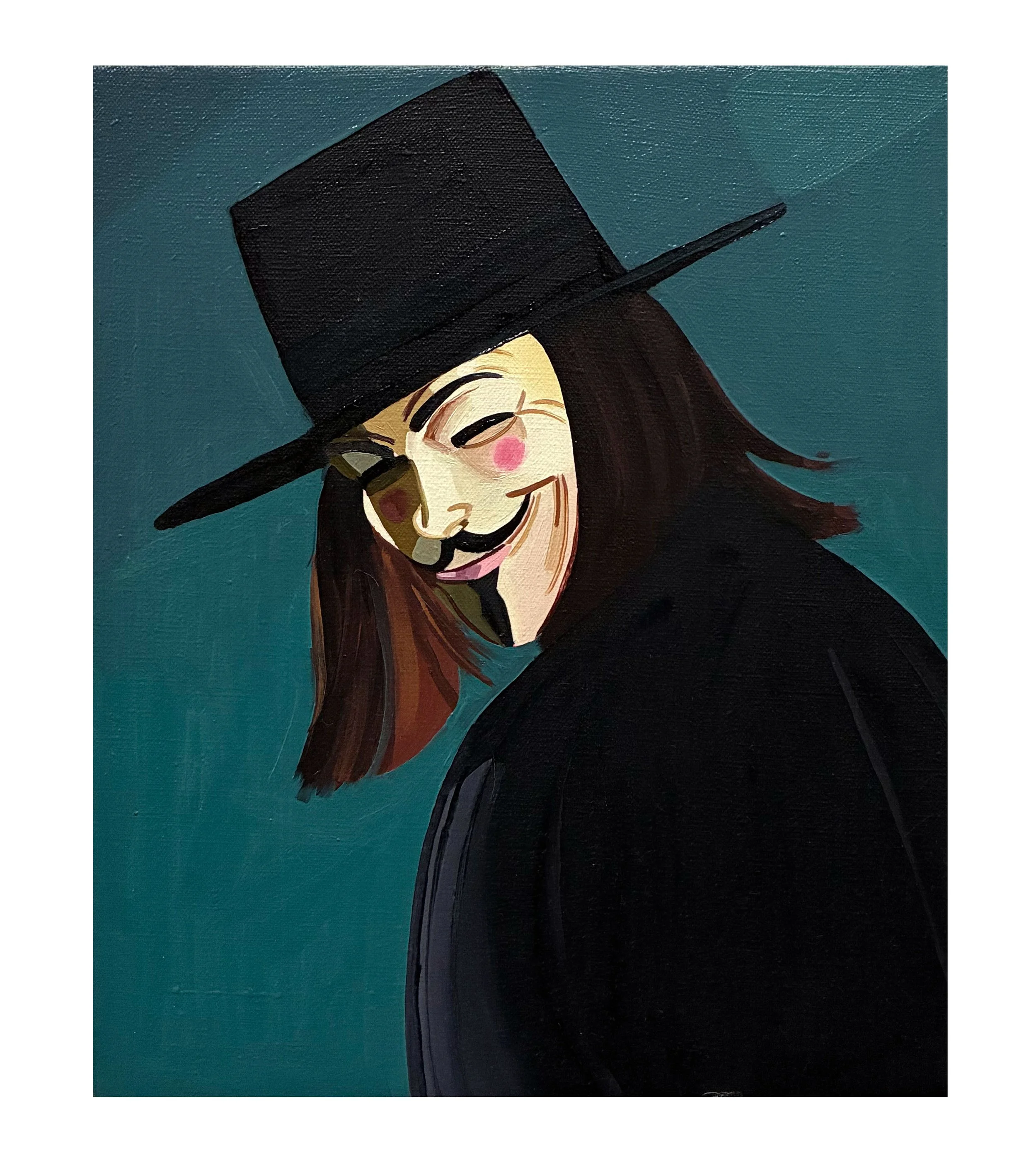 "M’lady", oil on canvas, 24 x 12 inches, 2024