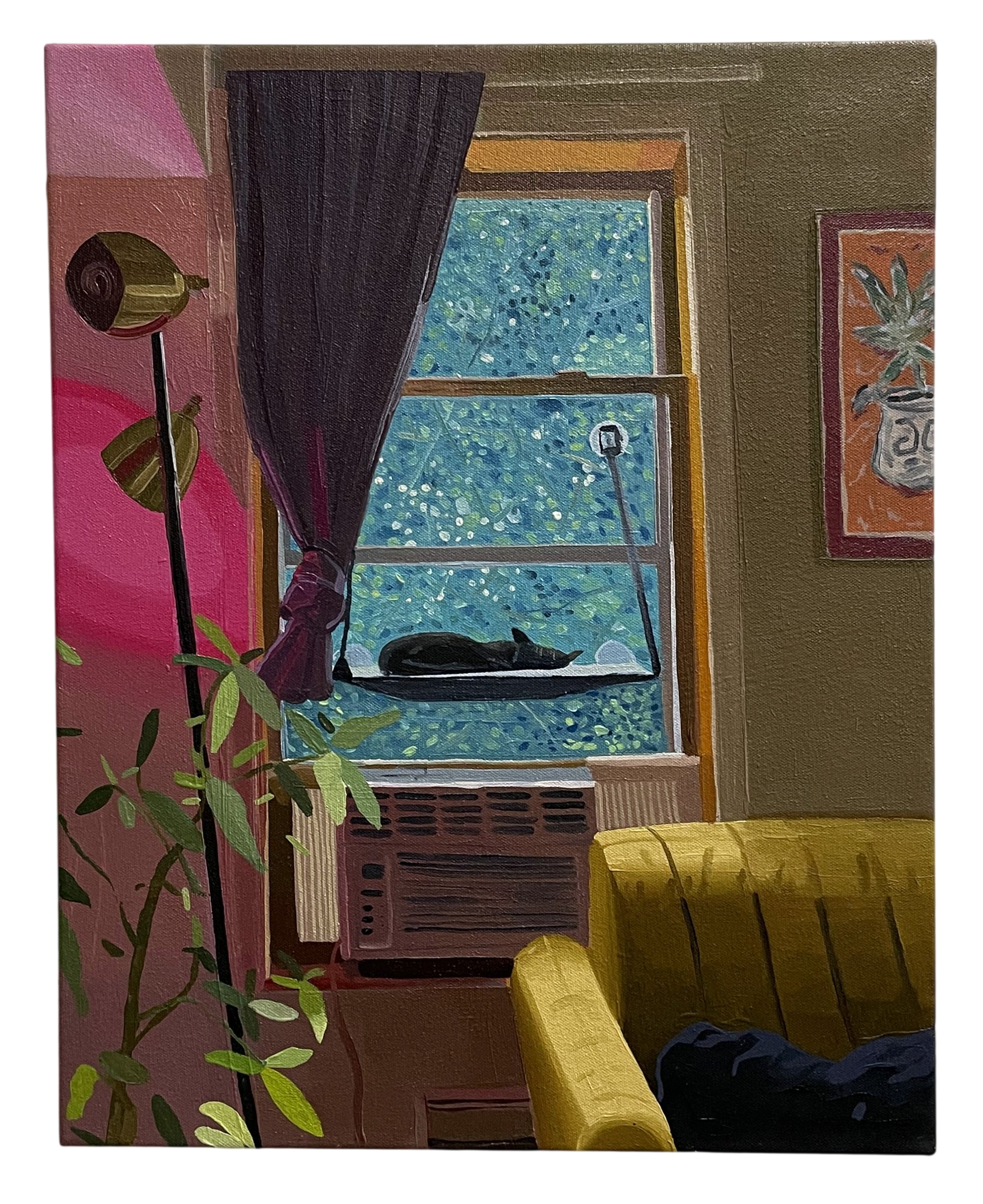 "cat nap", oil on canvas, 20 x 16 inches, 2024