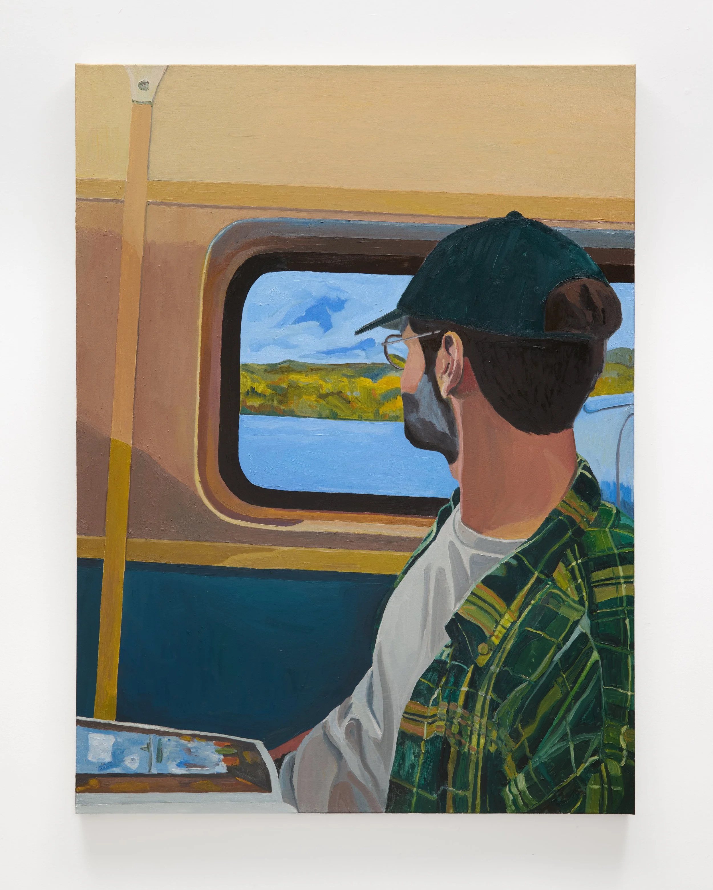 Tin Nguyen, “a new view, and how nice to not rush”, oil on canvas, 48 x 36 inches, 2025
