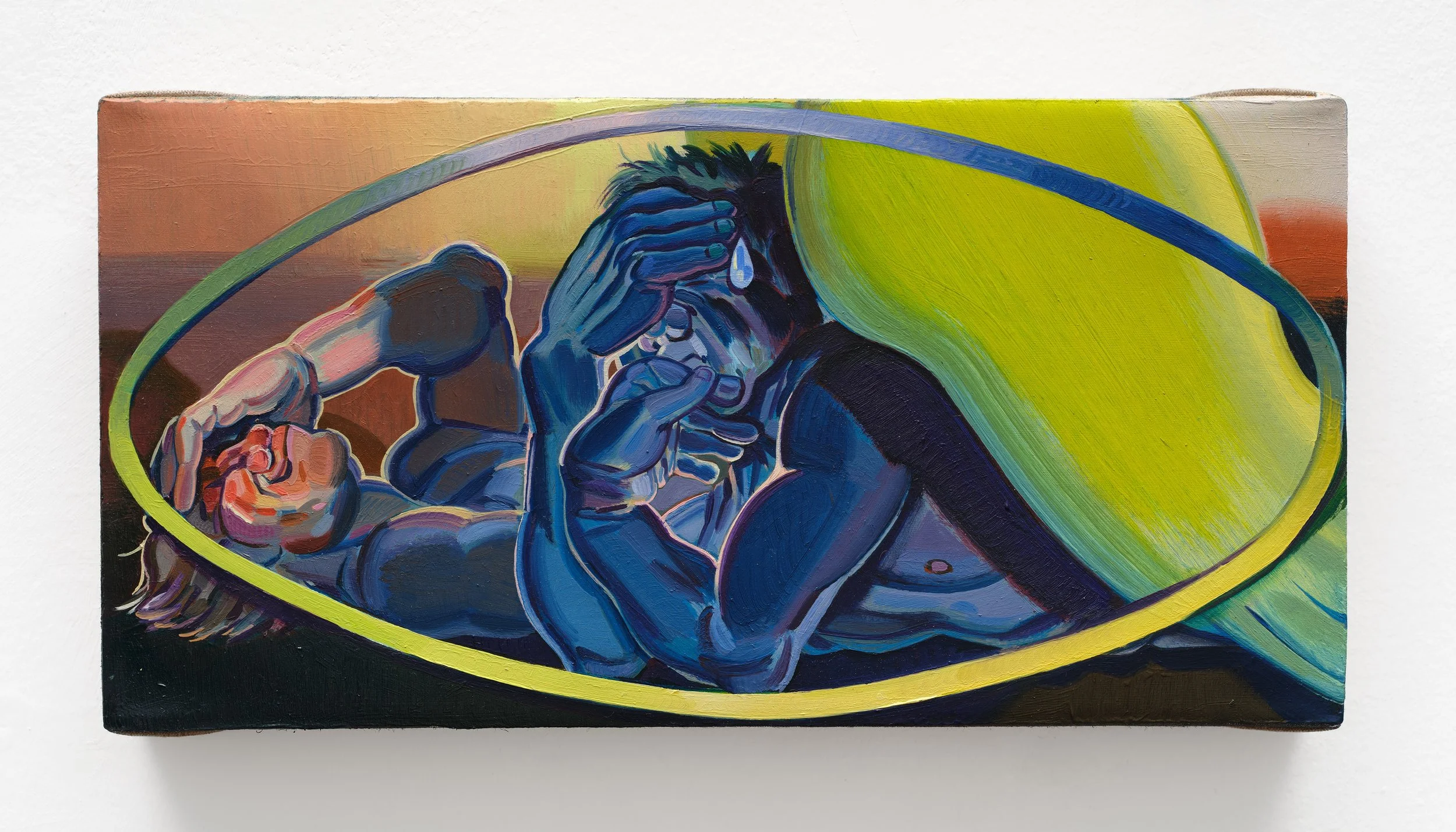 "Tussle", Oil on linen-wrapped panel, 12 x 6  inches, 2026