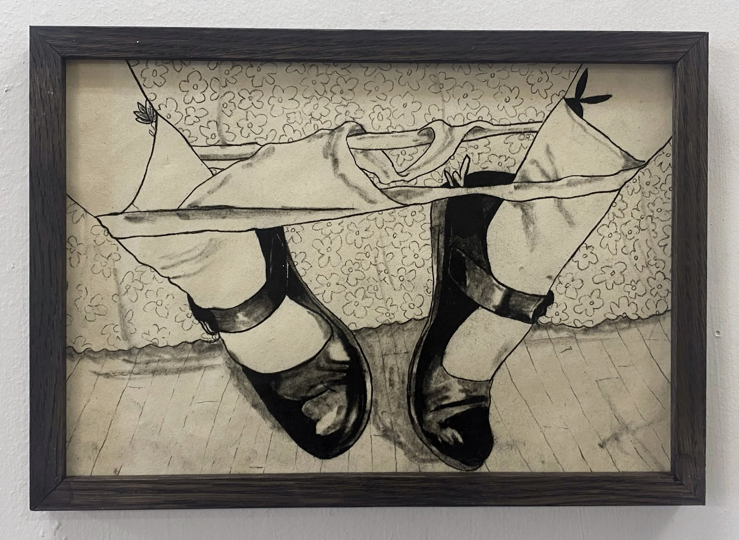 "Bunny", charcoal on paper, 8 x 11 inches, 2025