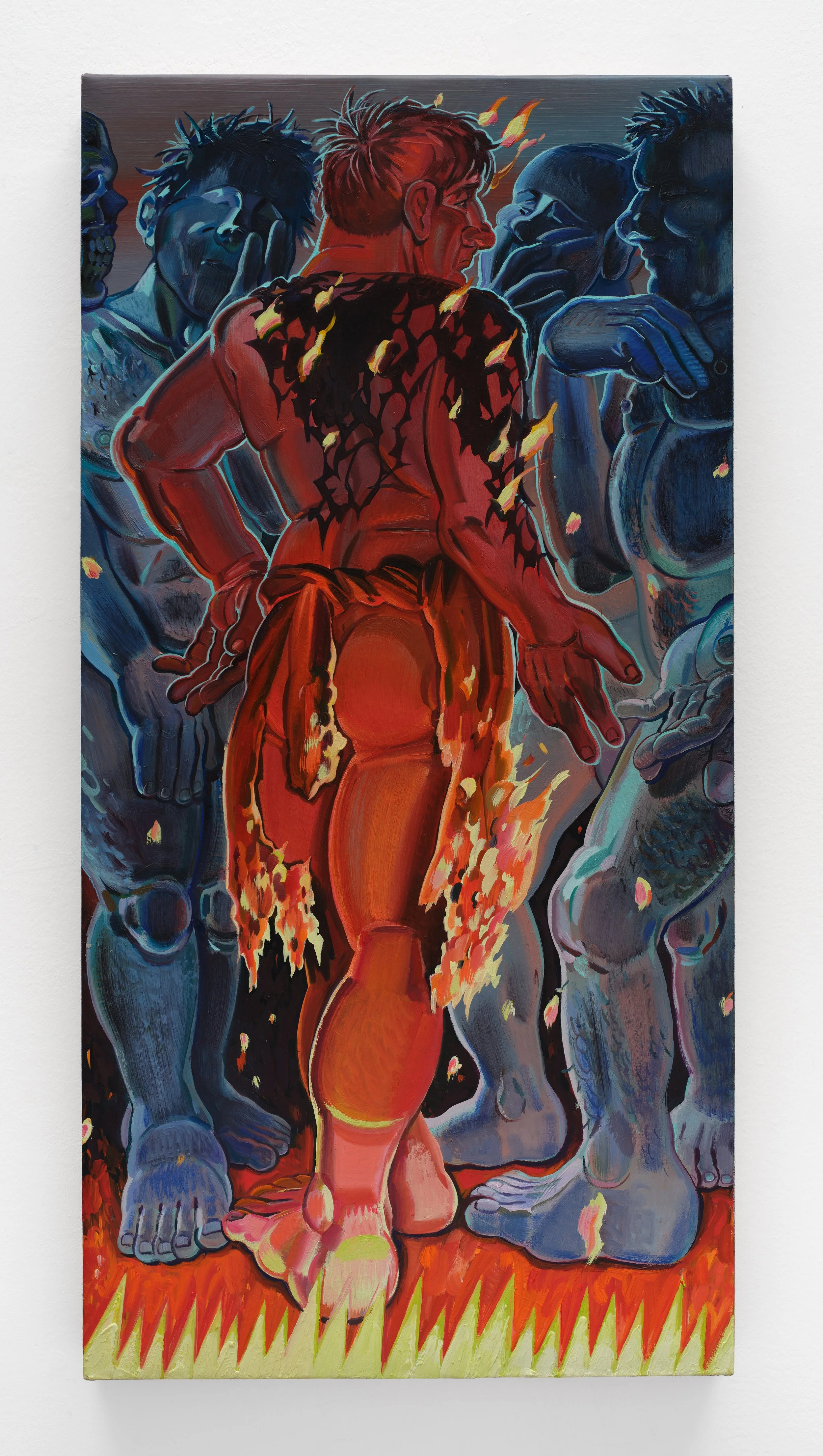 "Fallen Angels", Oil on linen-wrapped panel, 24 x 12 inches, 2026