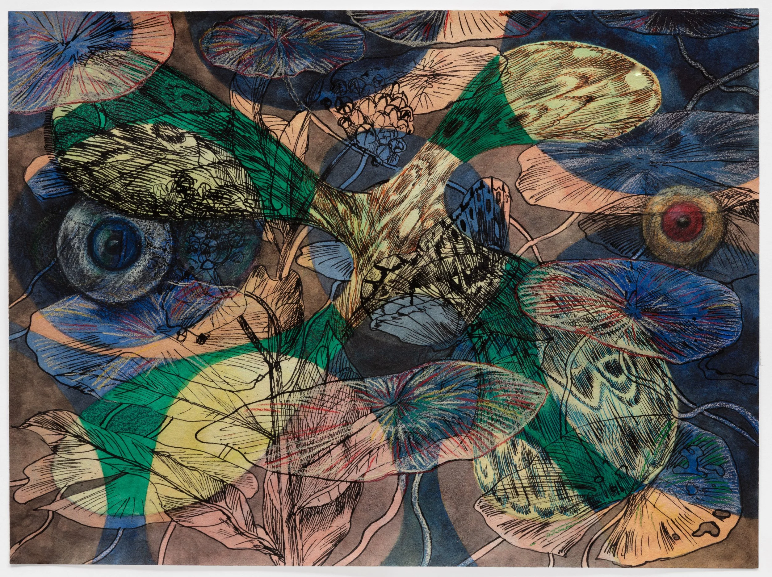 Sarah Davidson, Vanishing Present, watercolour, ink and pencil crayon on paper, 9 x 12 inches, 2022 
