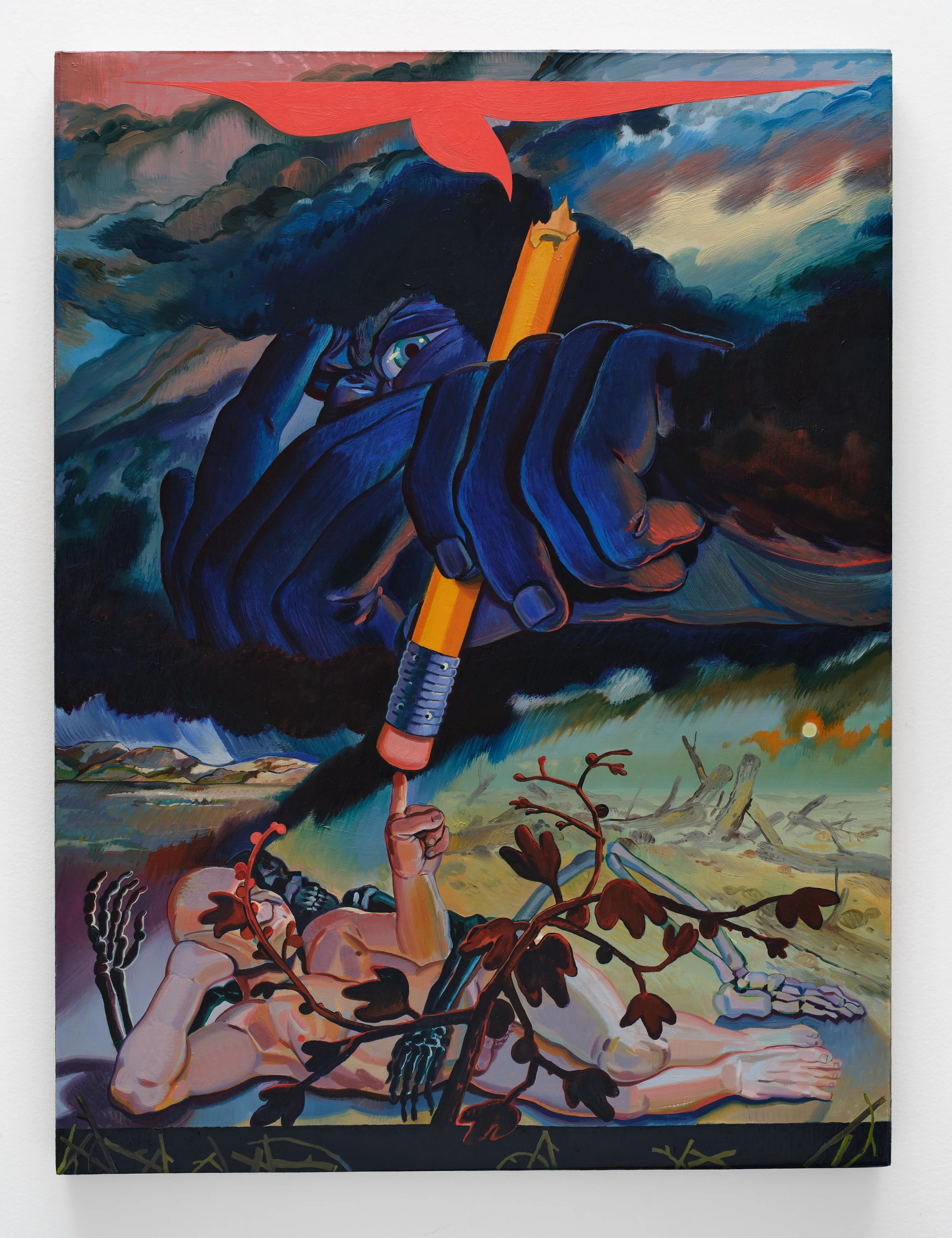 "Some God", Oil on linen-wrapped panel, 28 x 22  inches, 2026