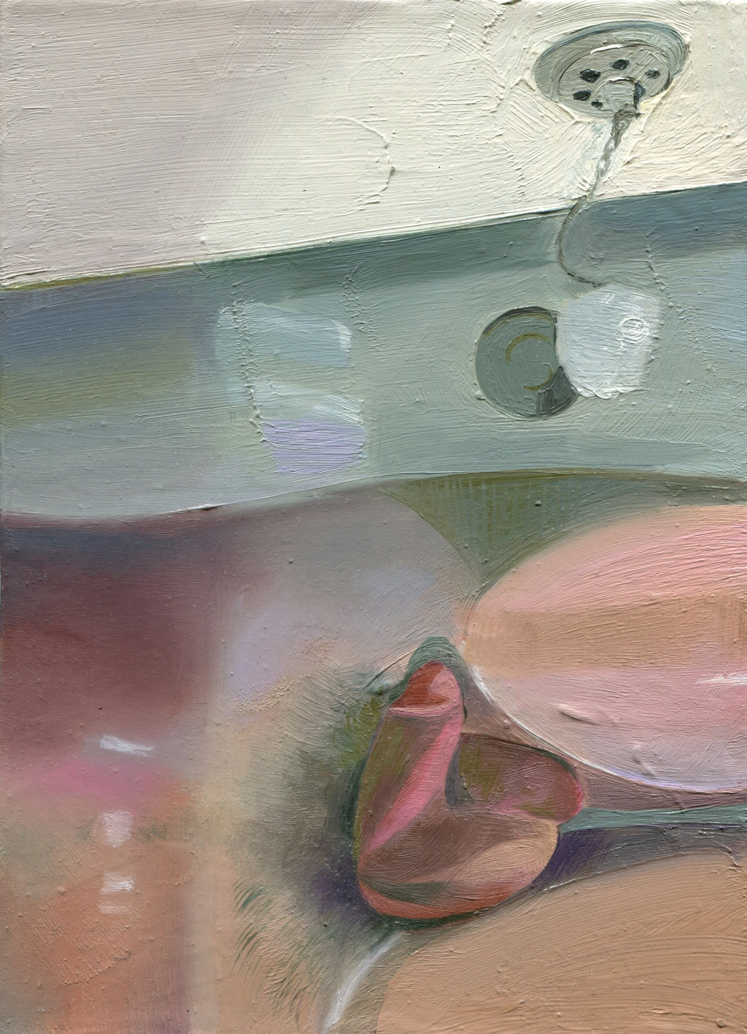 Logan T. Sibrel, “L.A. Tub” Oil on muslin panel, 7 x 5 inches, 2026