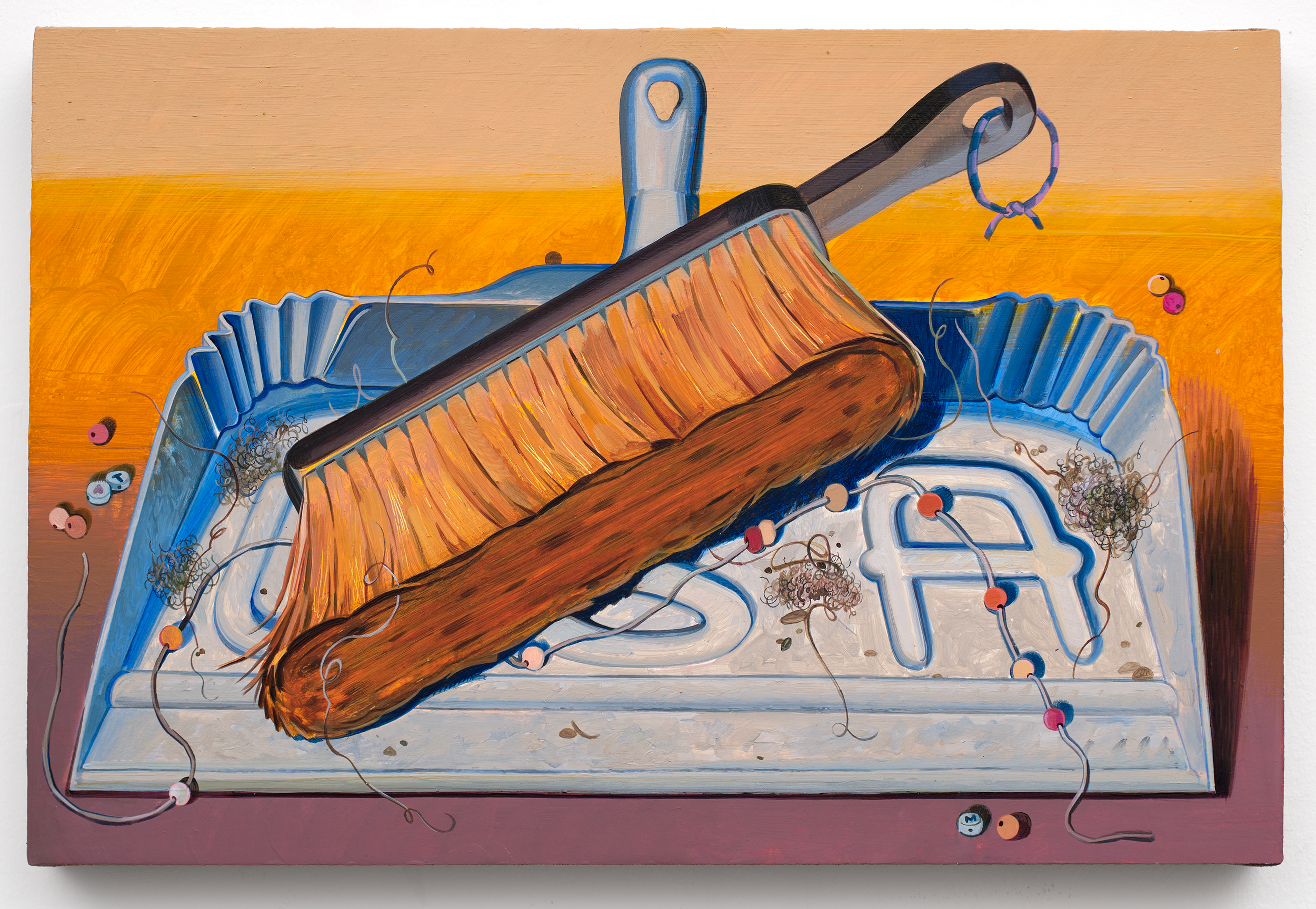 Jeremy Sorese, “Dustpan”, Acrylic on canvas-wrapped panel, 12 x 18 inches, 2024