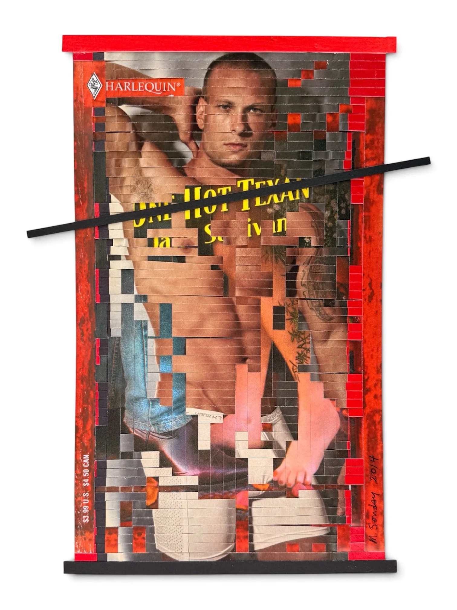 Milton Sonday, "Untitled (Harlequin 3)", paper collage, mounted paper size 17 x 14 inches, 2014