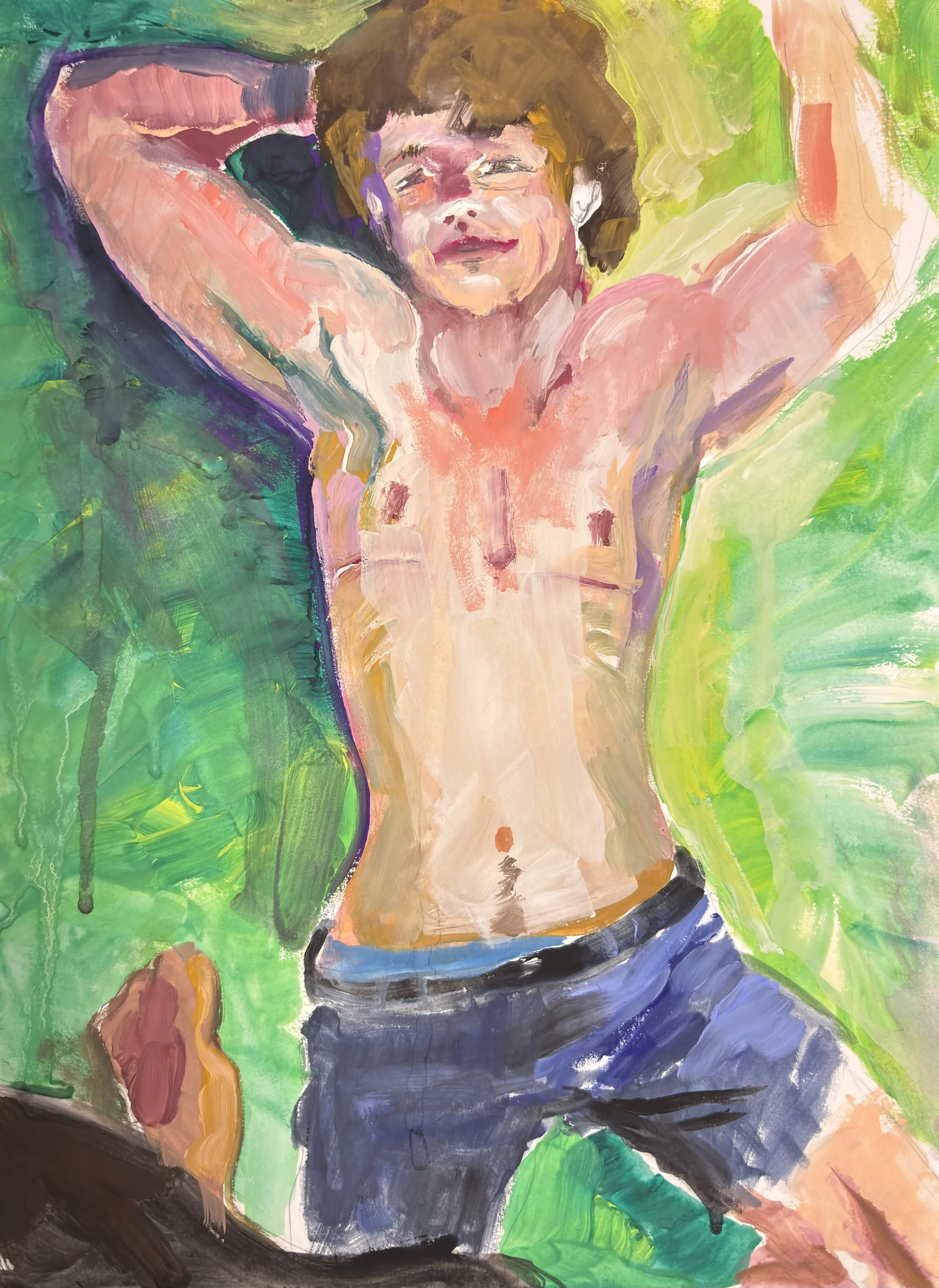 Benjamin Staker, "There was no one thing
Slowly And then, like a sudden inhale", Gouache on Stonehenge hot press, 16 x 12 inches, 2026