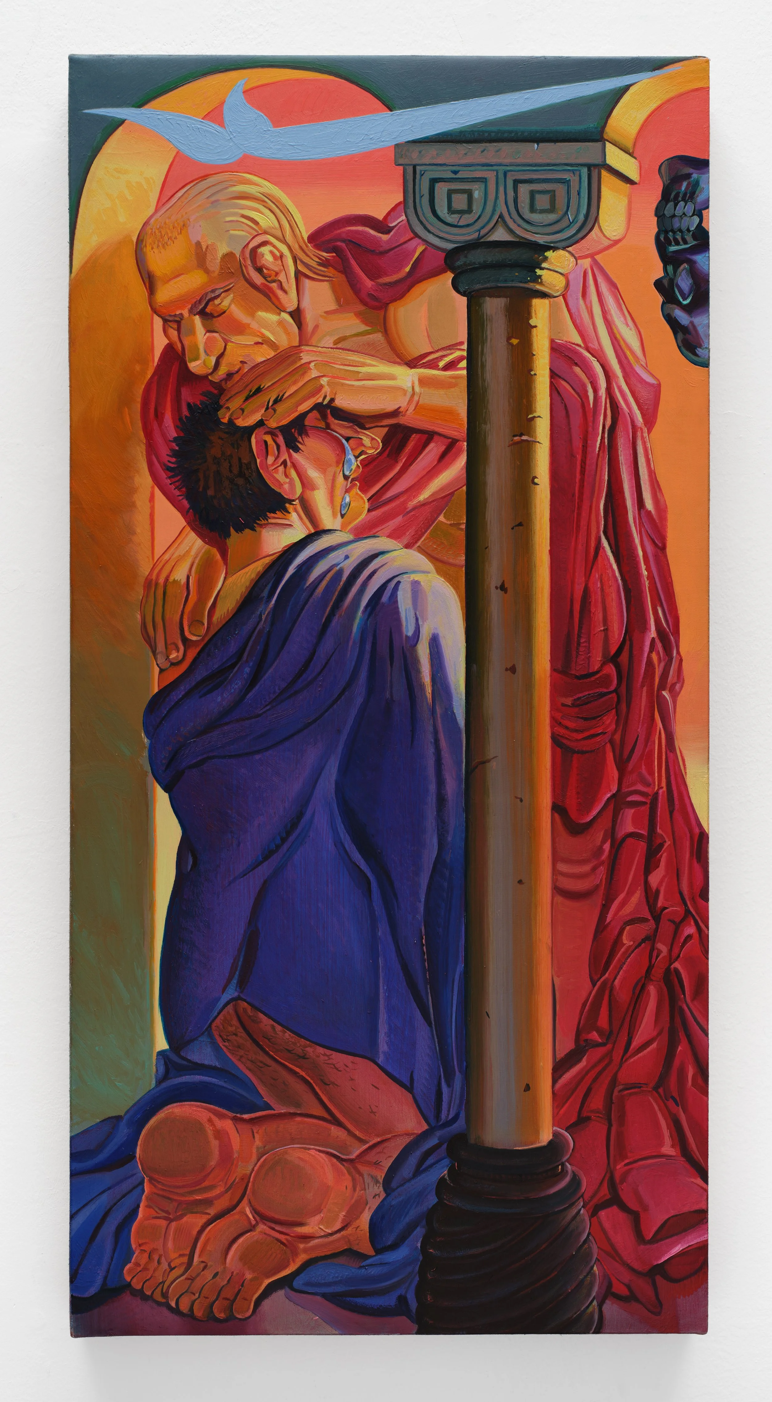 "Penitence", Oil on linen-wrapped panel, 24 x 12 inches, 2026 