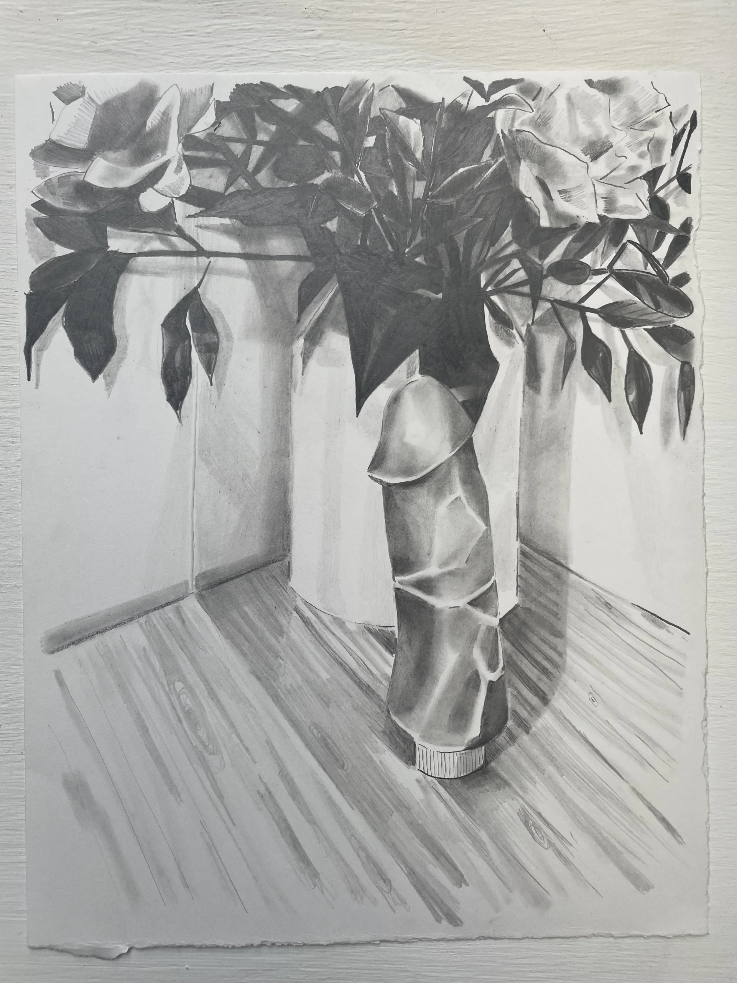 Logan T. Sibrel," Clone", pencil on paper, 12 x 9.5 inches, 2021