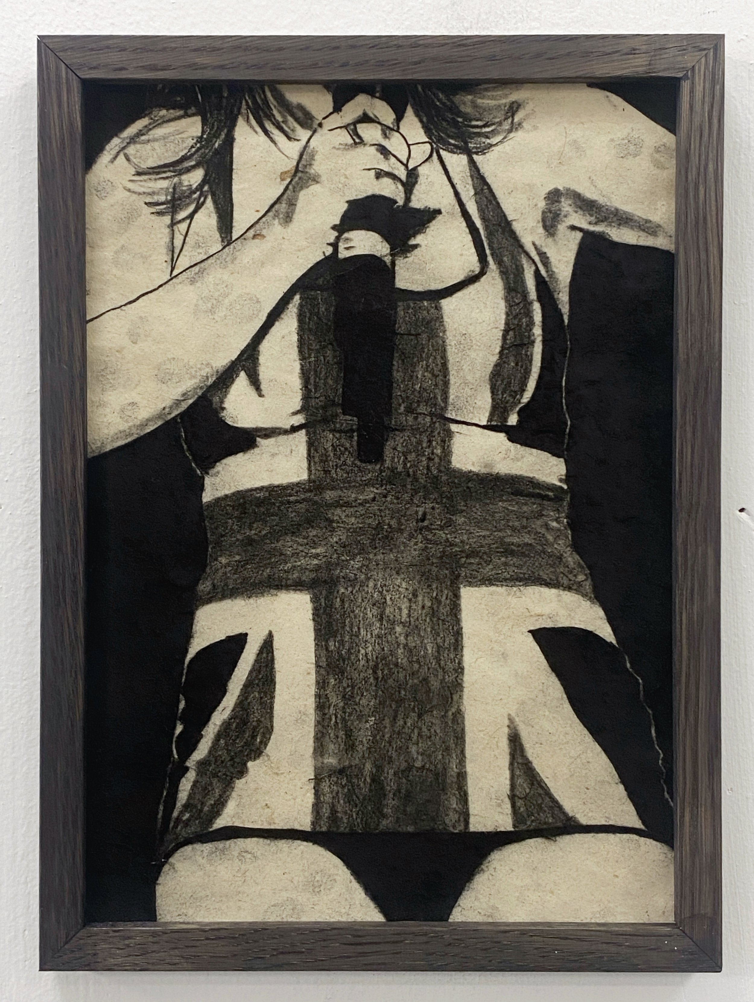 "Geri Halliwell (Spice Girls) Iconic dress", charcoal on paper, 11 x 8 inches, 2025