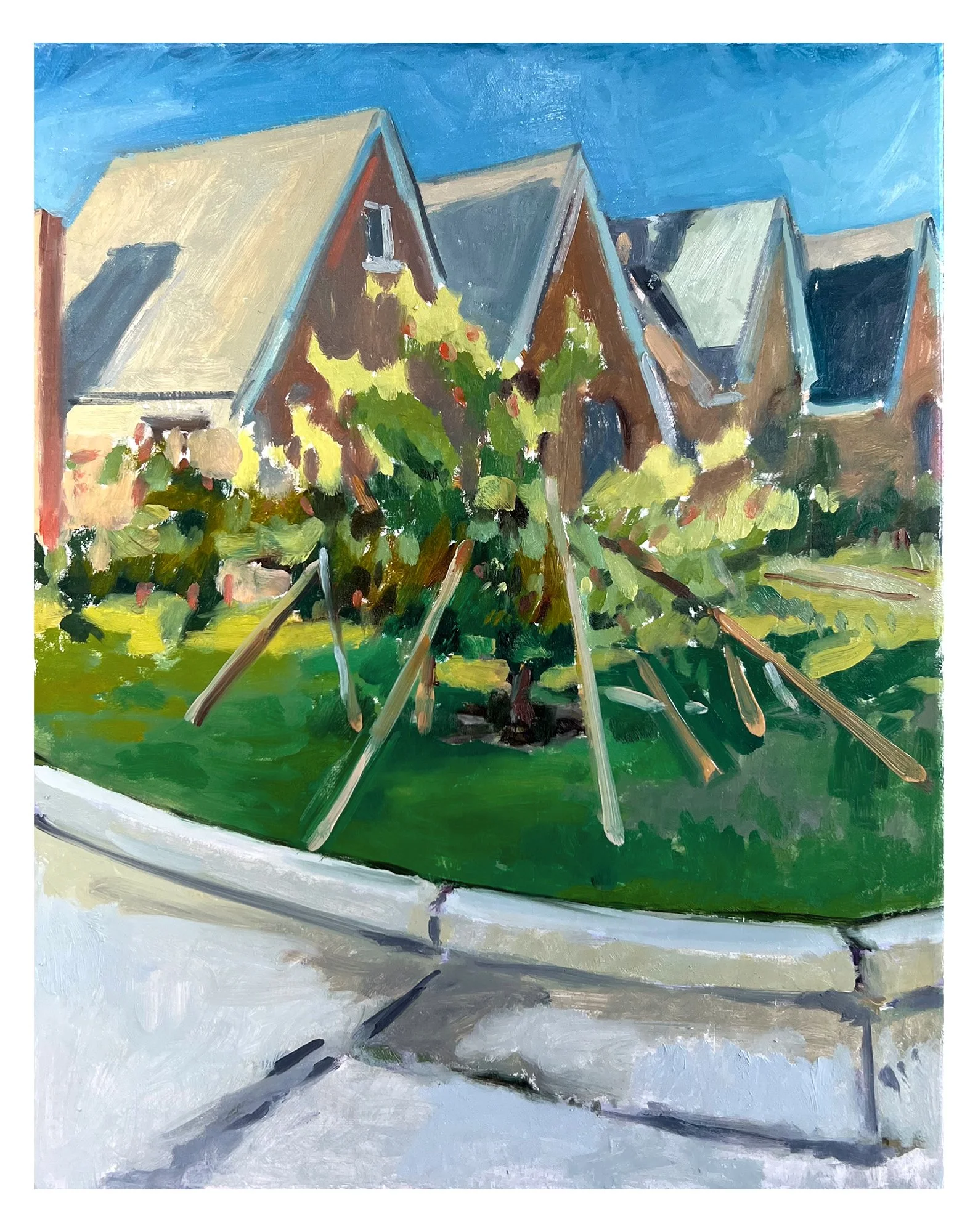 Hank Ehrenfried, "Apple Tree", Oil on linen
1,5 x 12 inches, 2024